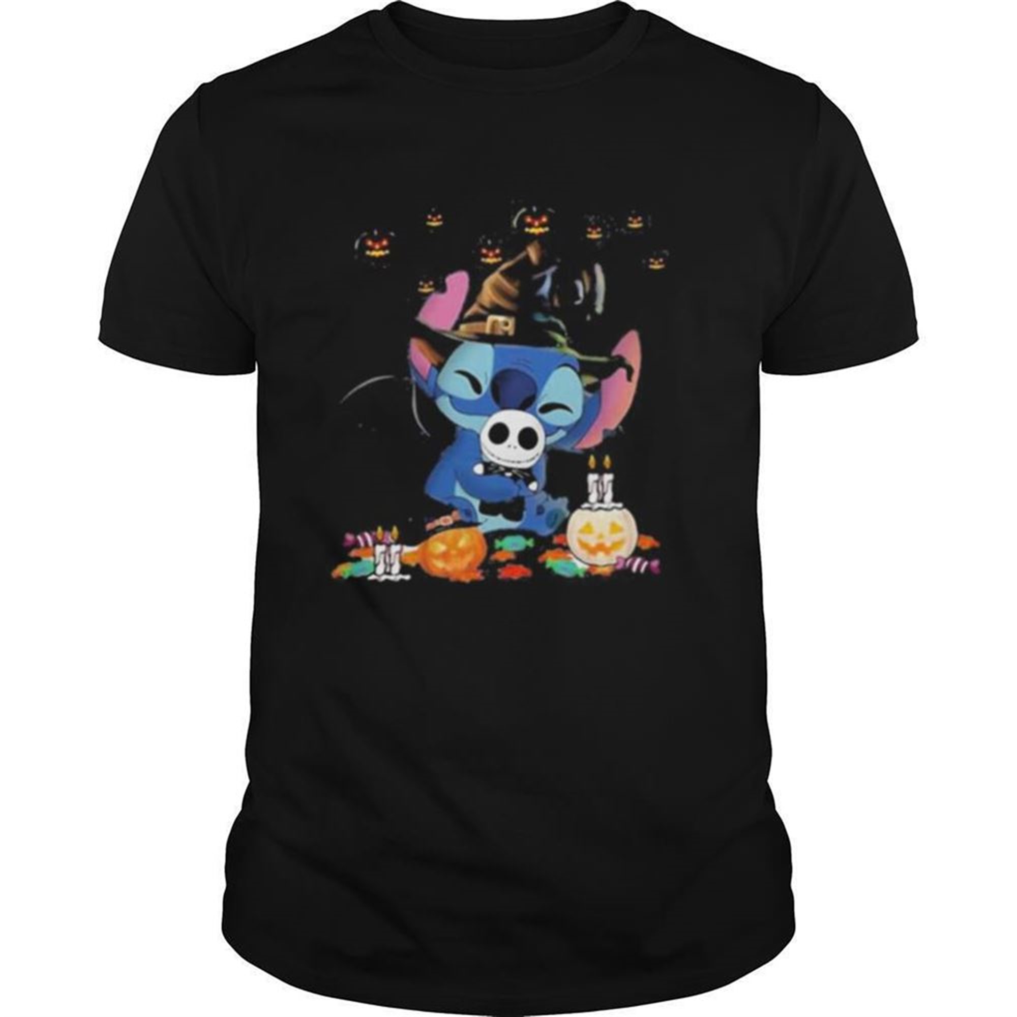 Happy Halloween Stitch Witch Pumpkins Shirt