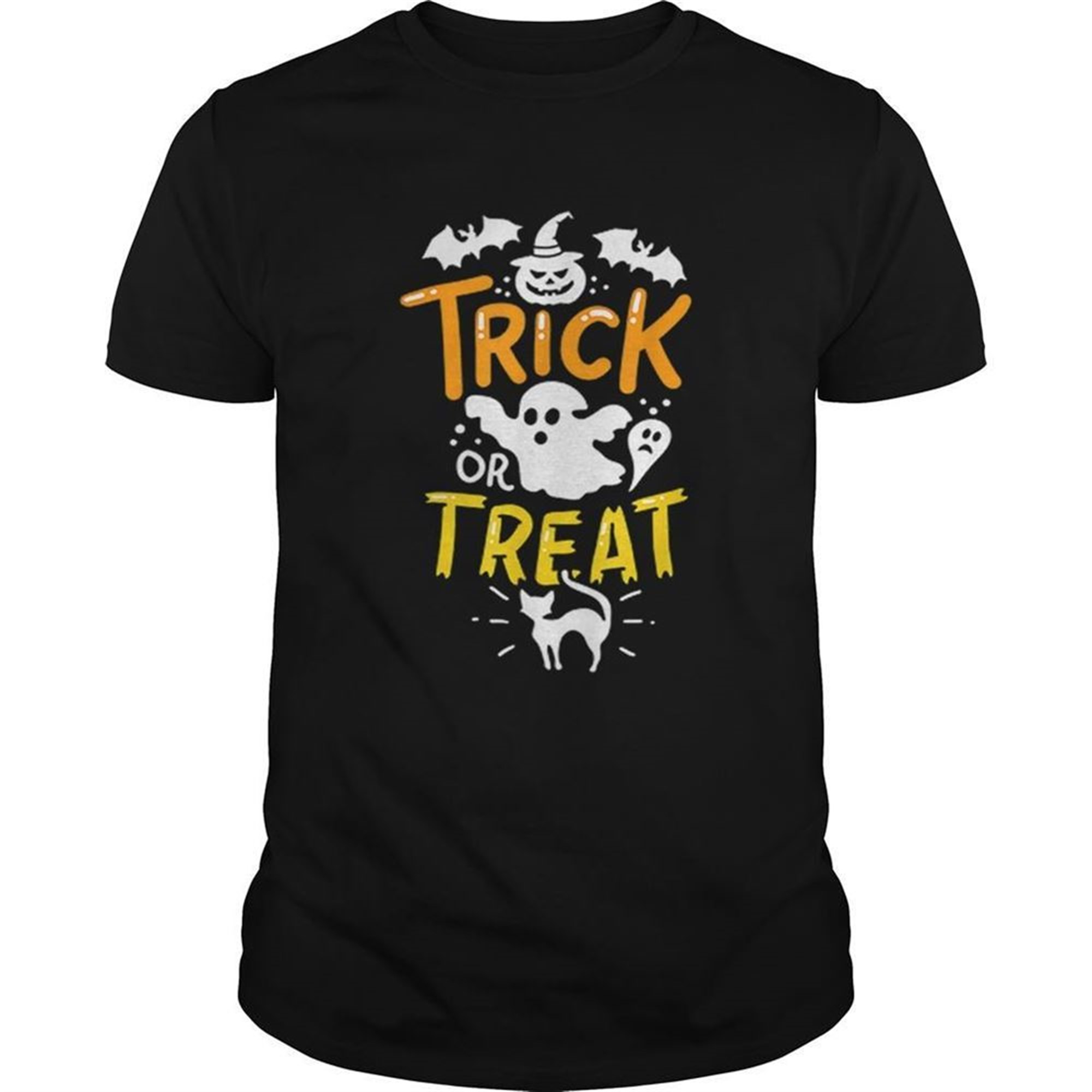 Happy Halloween Trick Or Treat Party Ghost Bat Shirt