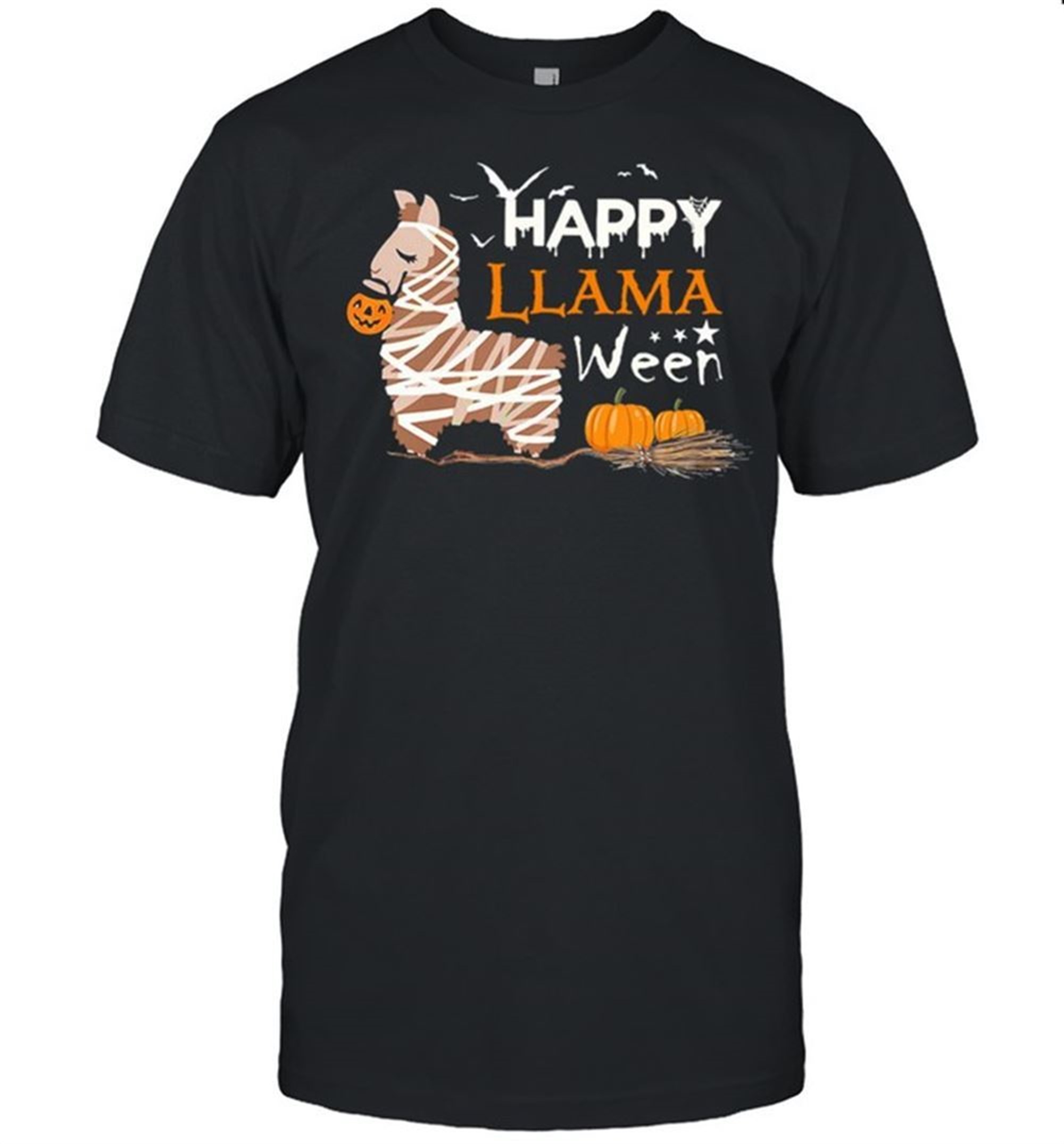 Happy Llama Ween Pumpkin Halloween Shirt