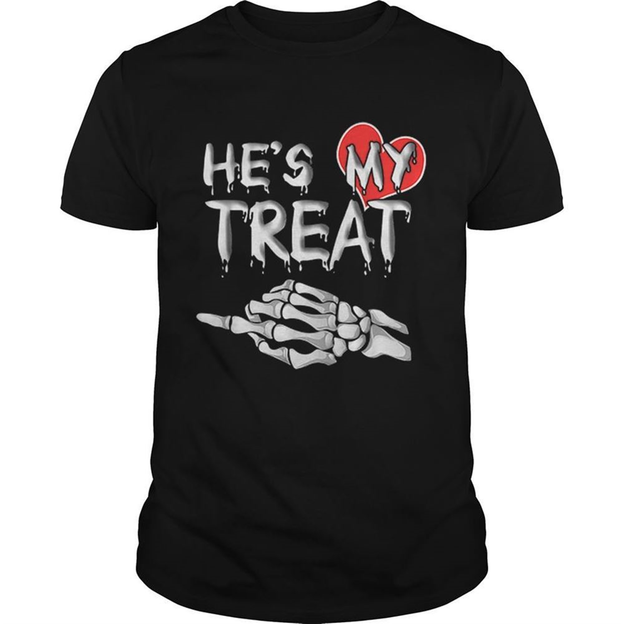 Hes My Treat Matching Couples Halloween His And Her Funny Shirt