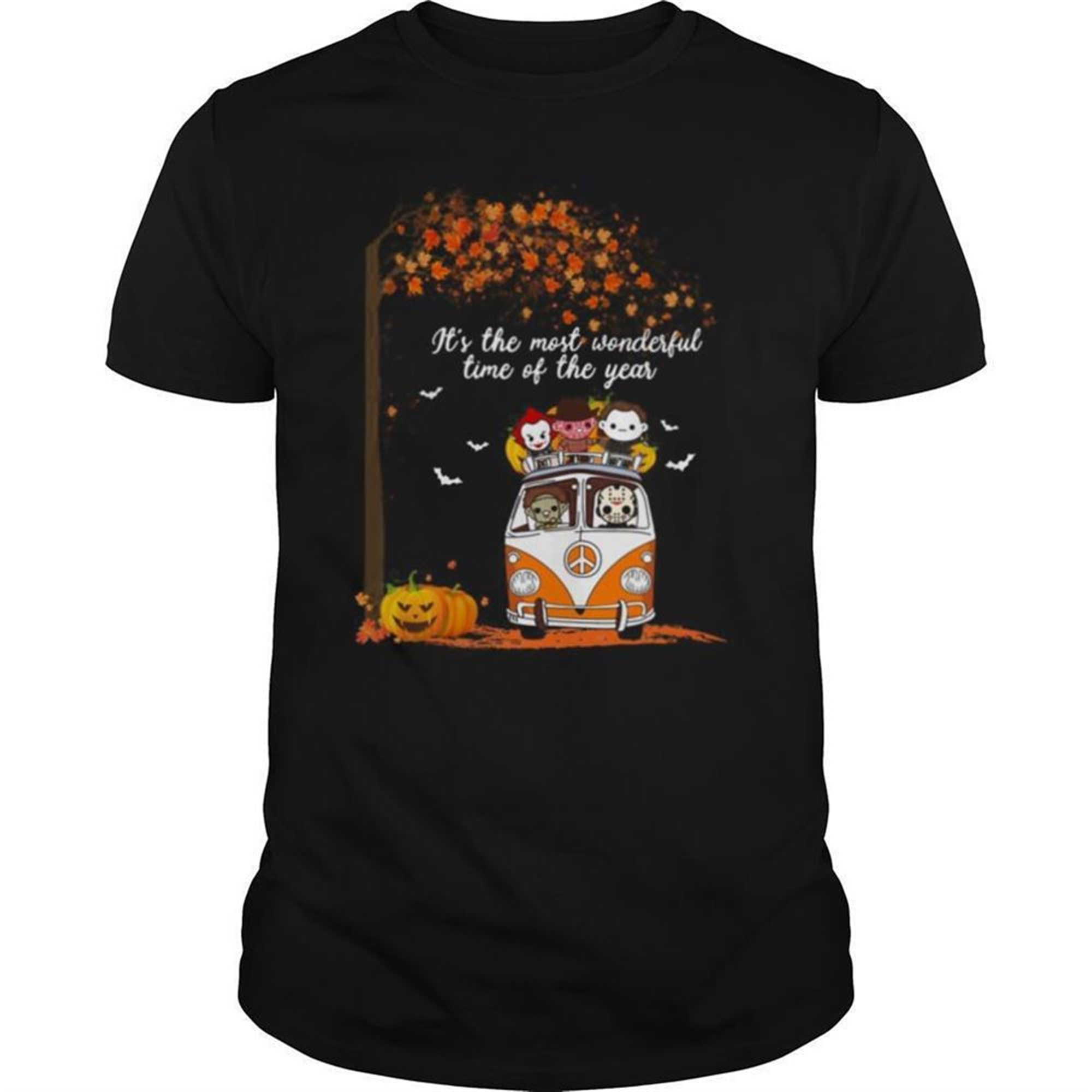 Hippie Car Horror Characters Chibi Its The Most Wonderful Time Of The Year Halloween Shirt