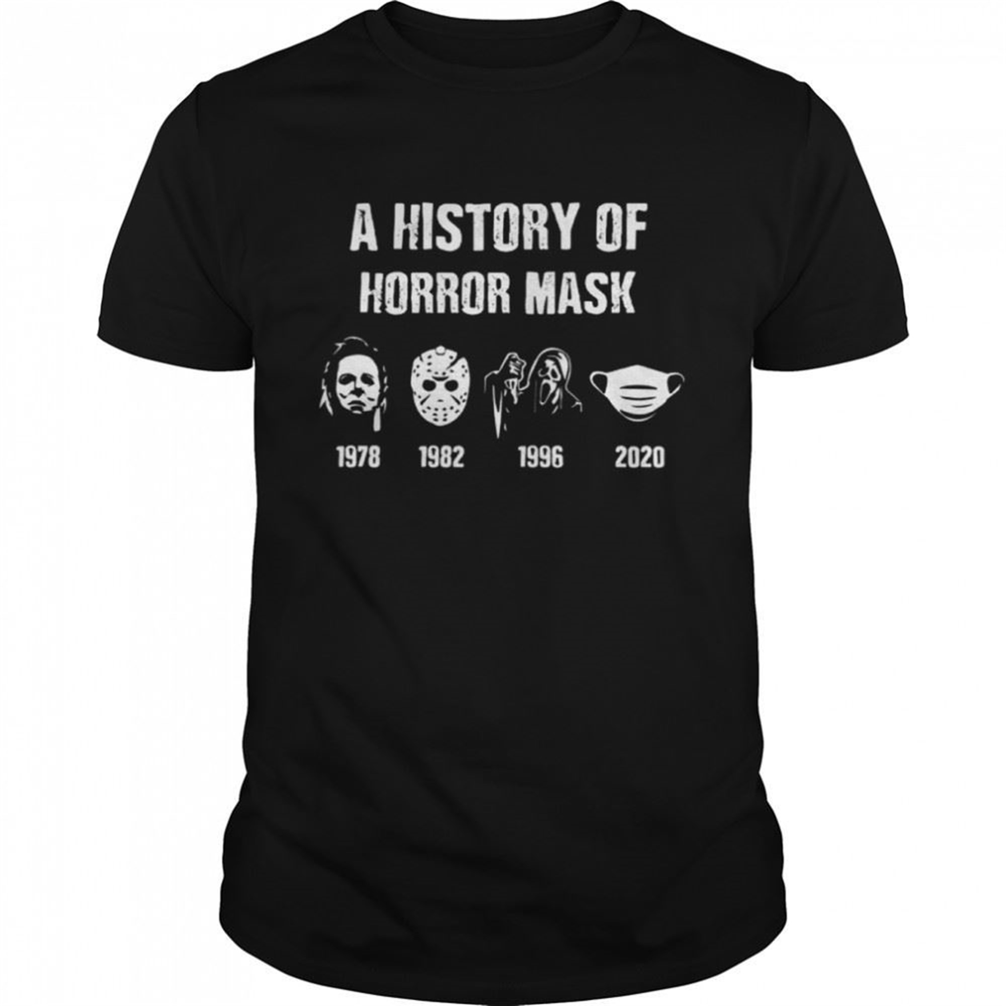 History Of Horror Mask Mens Halloween Shirt