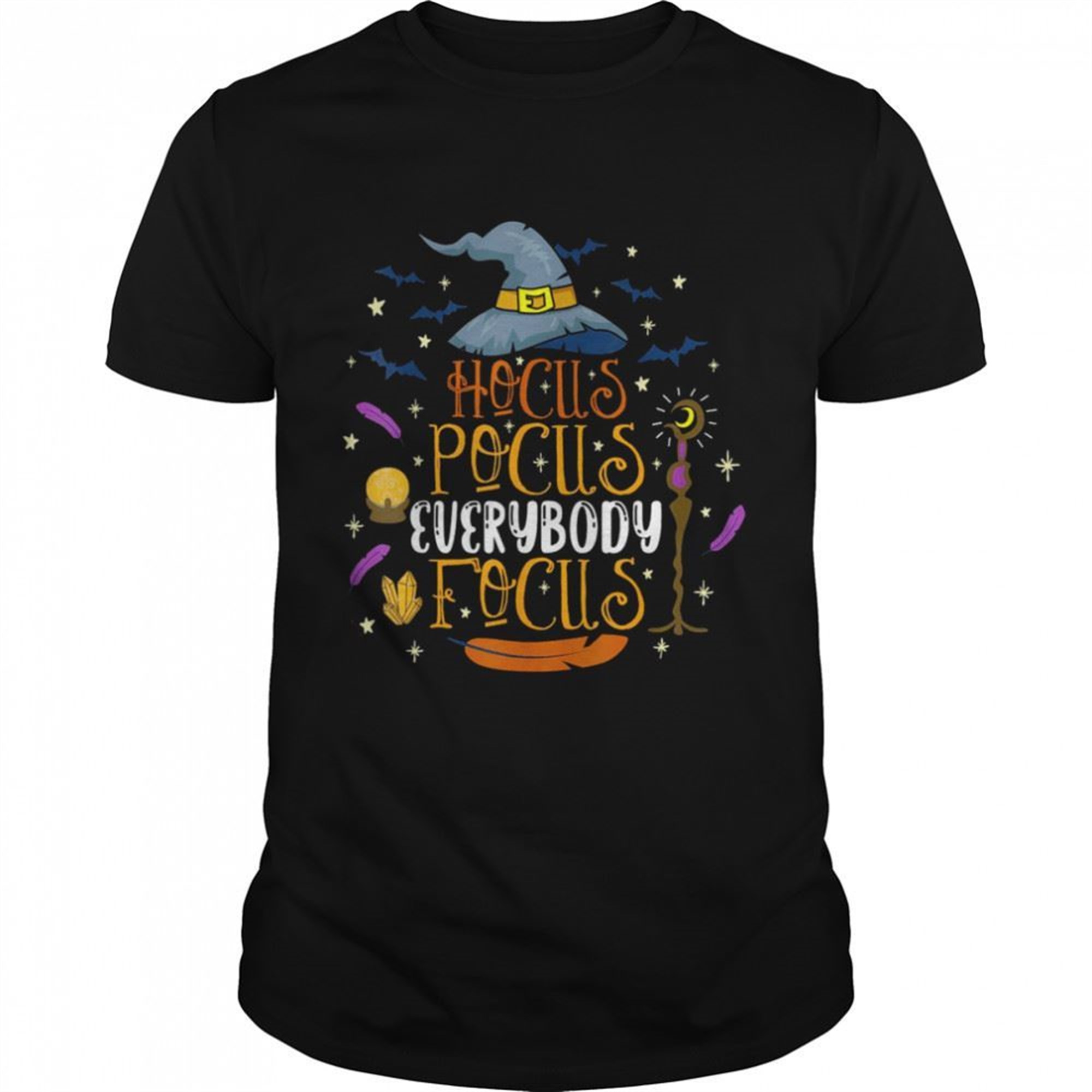 Hocus Pocus Everybody Focus Funny Halloween Teacher T-shirt