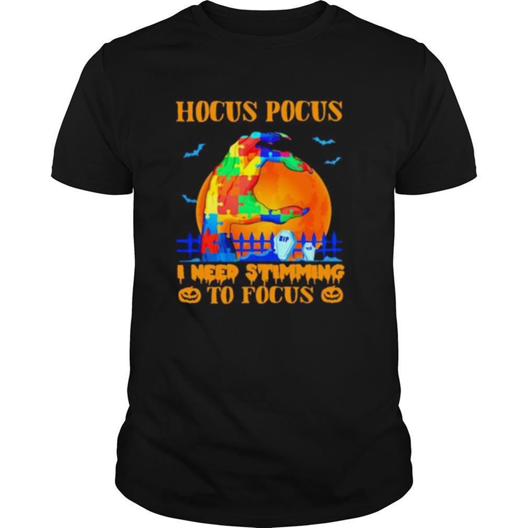 Hocus Pocus I Need Stimming To Focus Autism Halloween Shirt