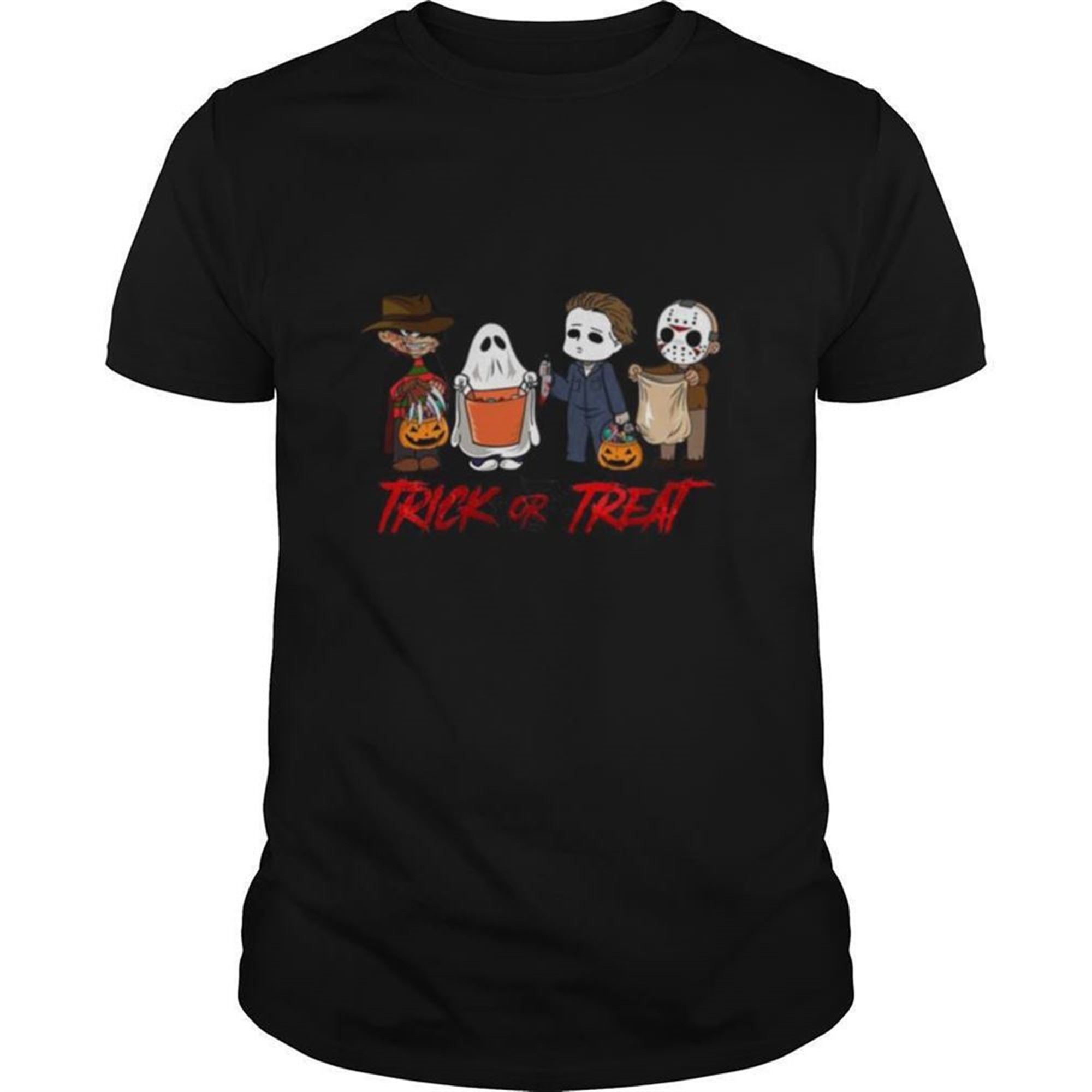 Horror Character Trick Or Treat Halloween Shirt
