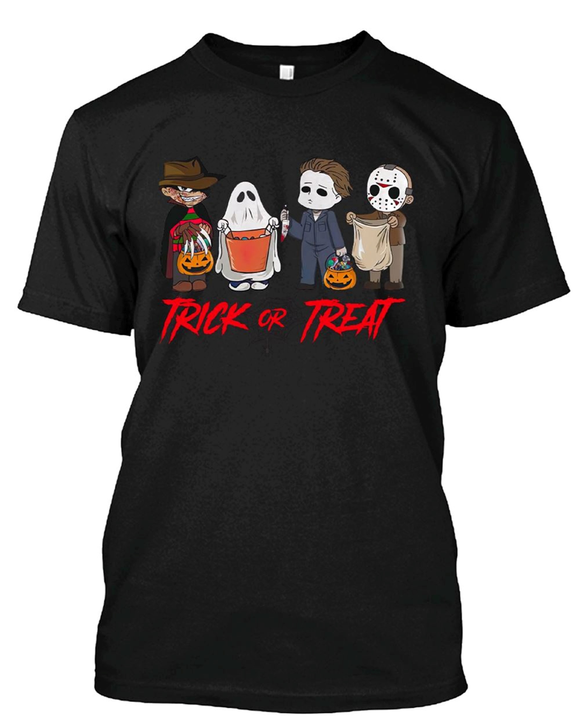 Horror Character Trick Or Treat Halloween T-shirt