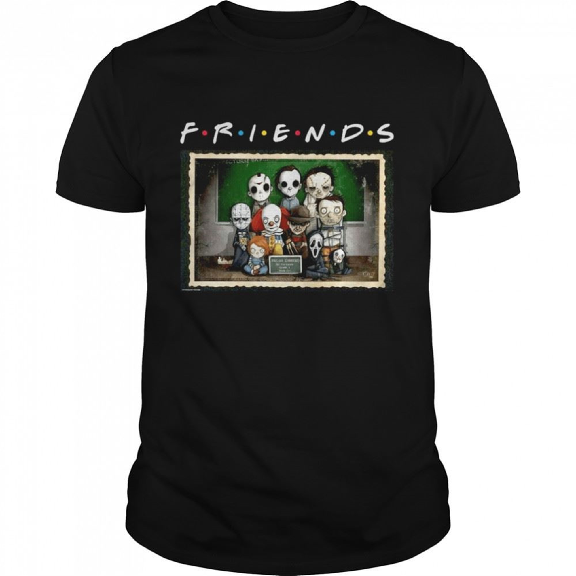 Horror Characters Chibi Friends Halloween Shirt