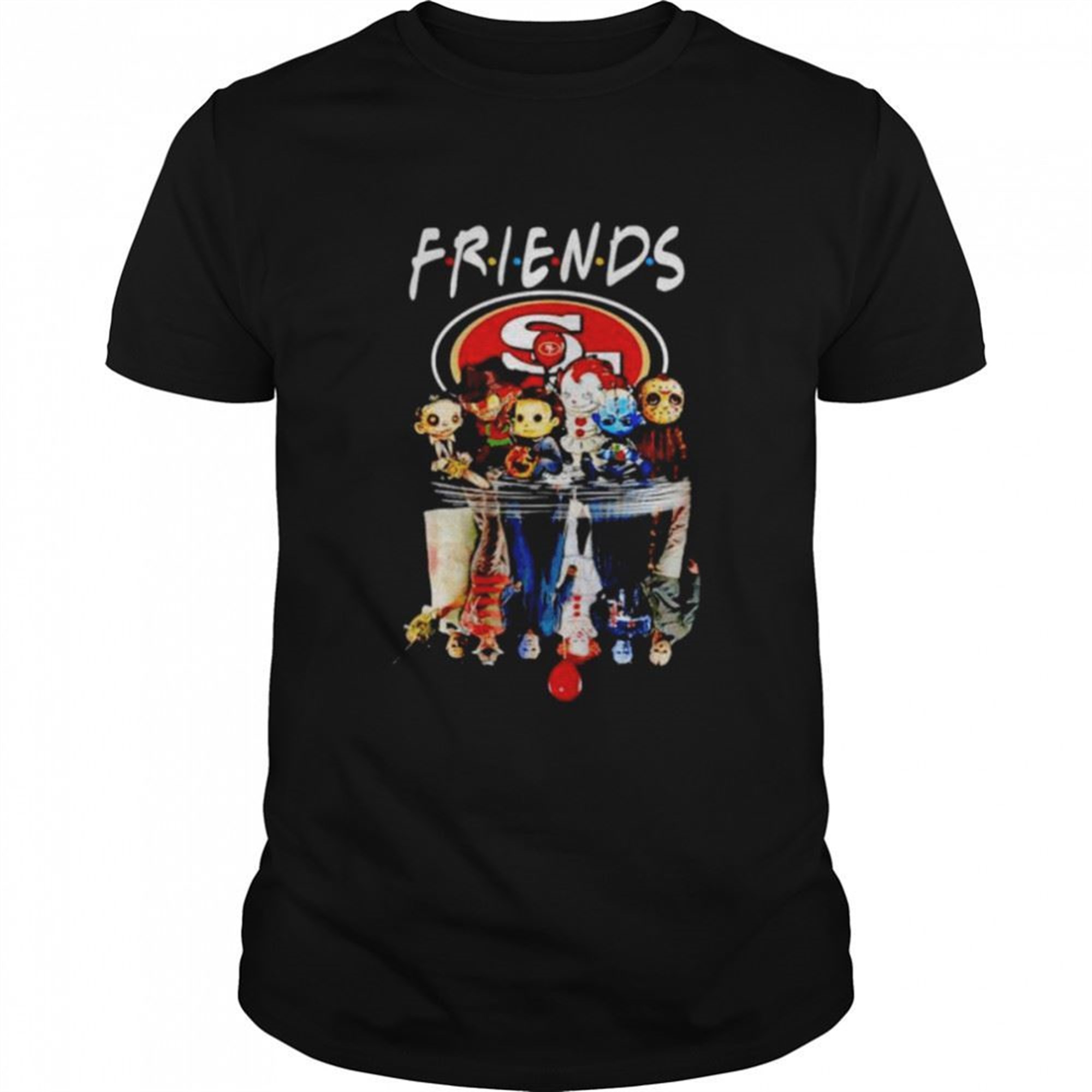 Horror Halloween Chibi 49ers Friends Water Mirror Shirt