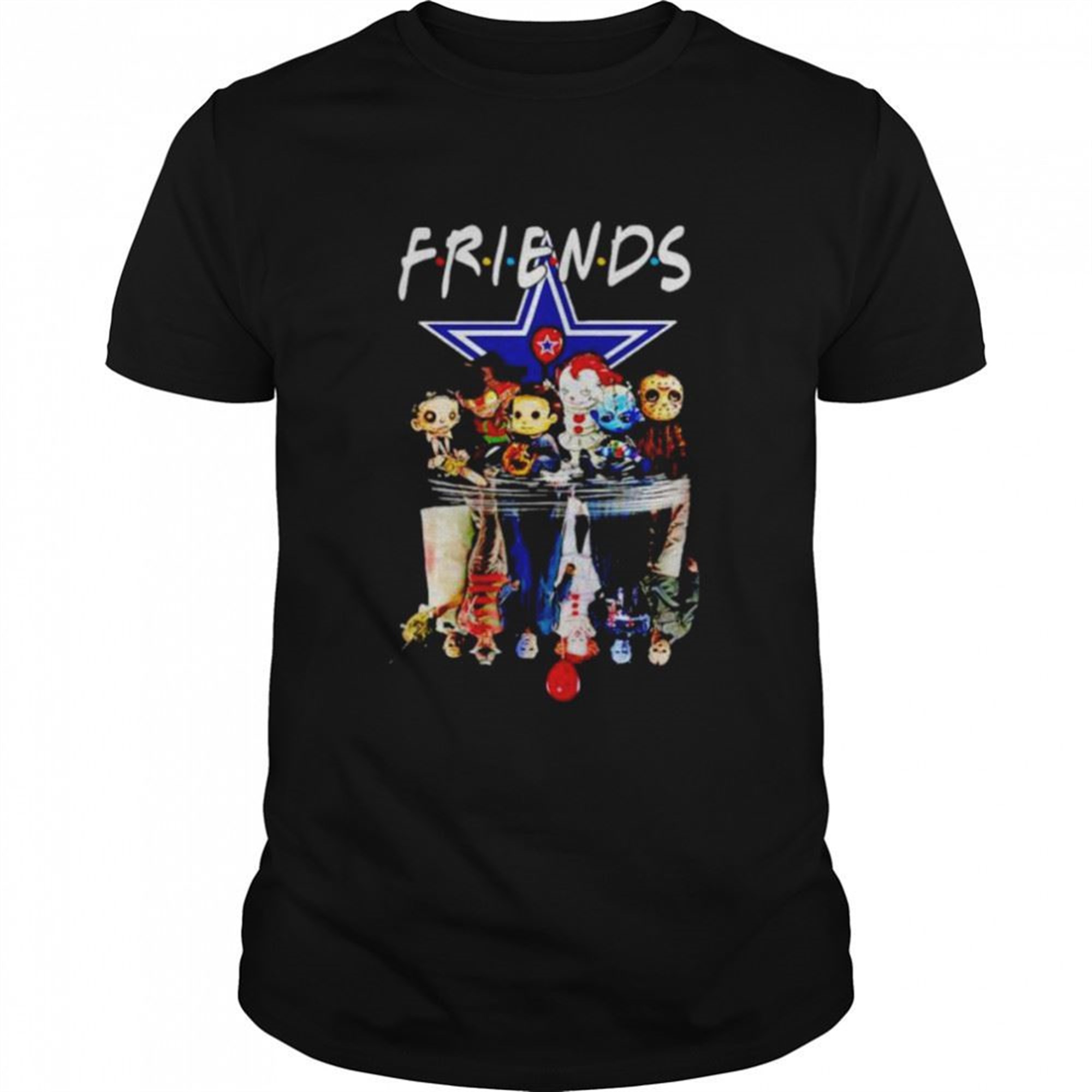 Horror Halloween Chibi Cowboys Friends Water Mirror Shirt
