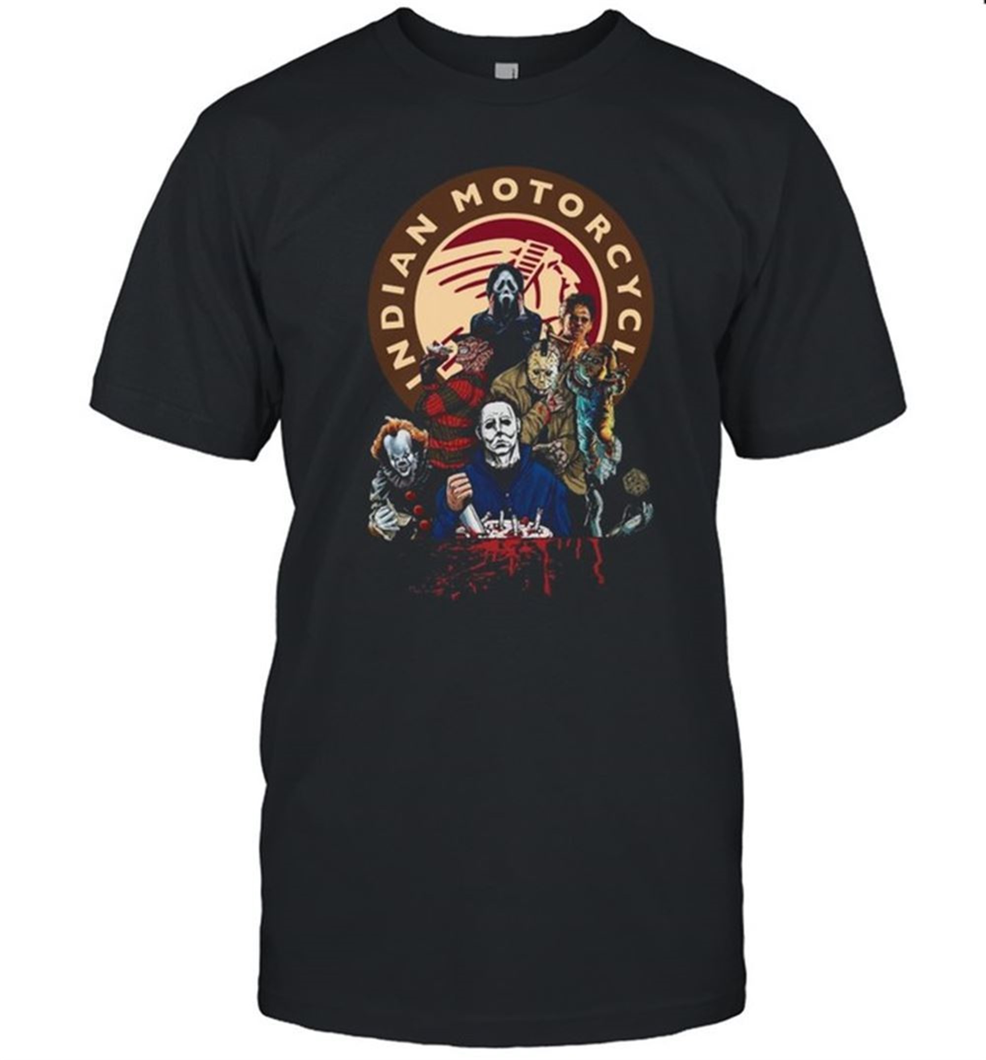 Horror Movies Characters Victory Indian Motorcycles Halloween Shirt