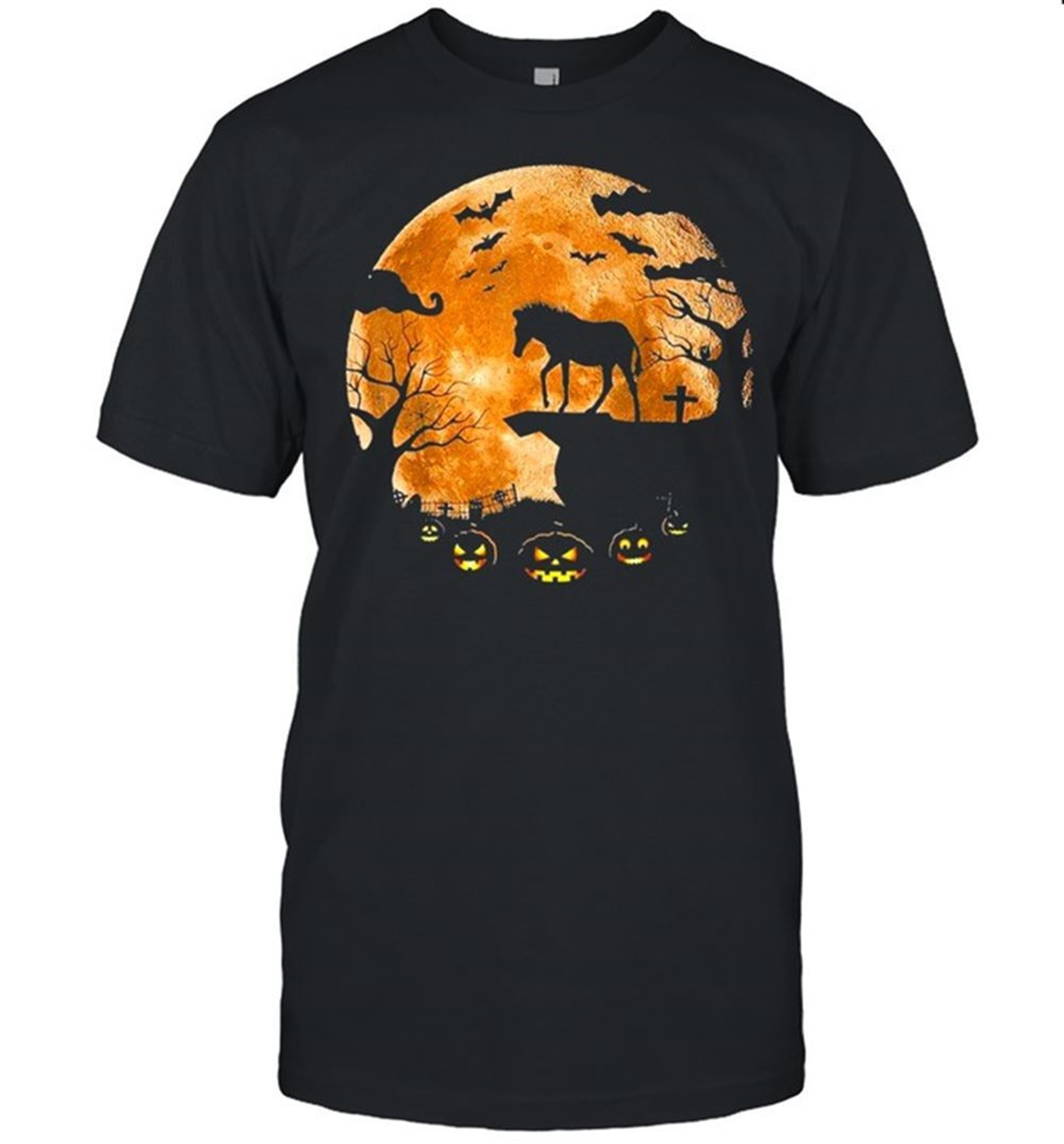 Horse And Moon Halloween Shirt