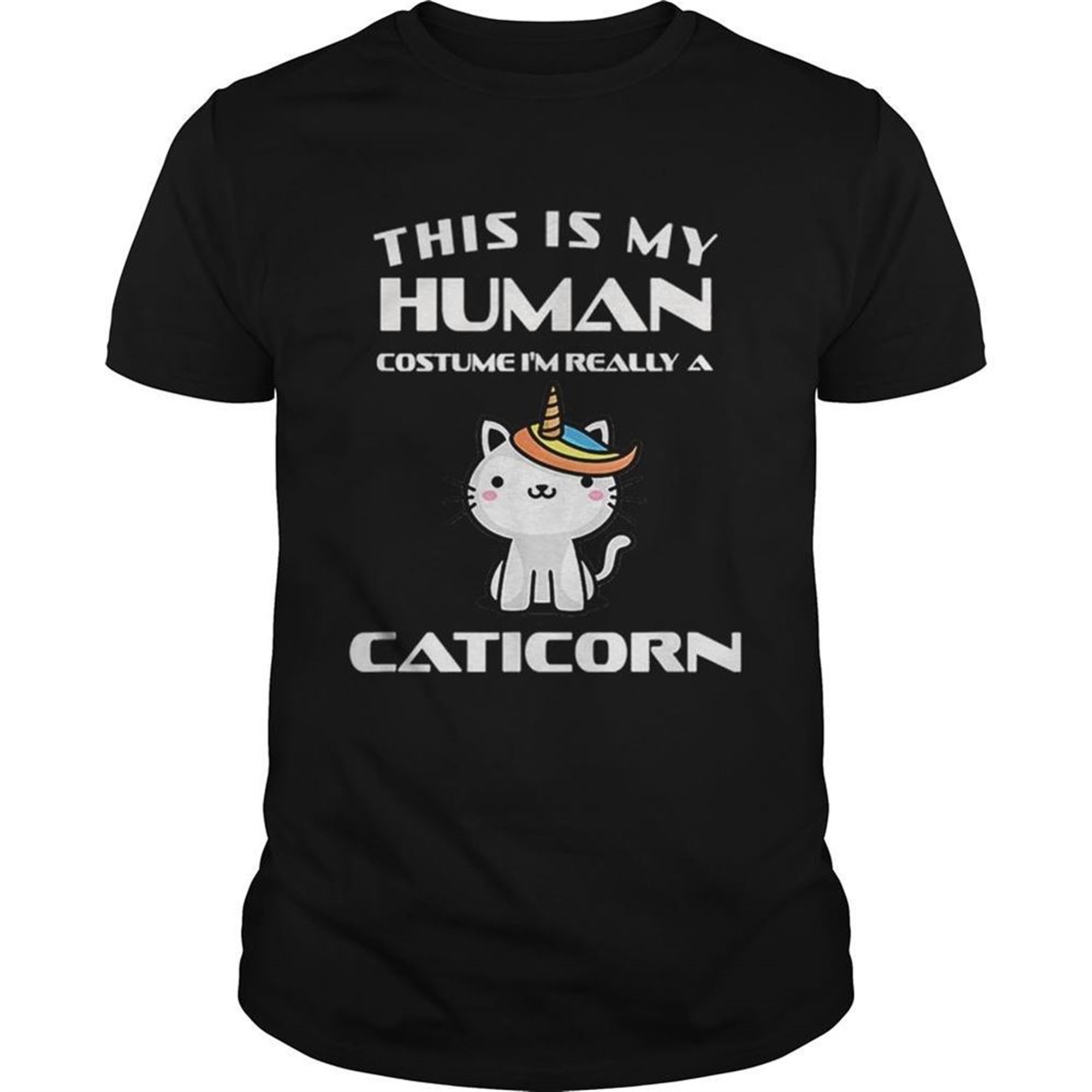 Human Halloween Caticorn Costume Cat Fun Gift Shirt