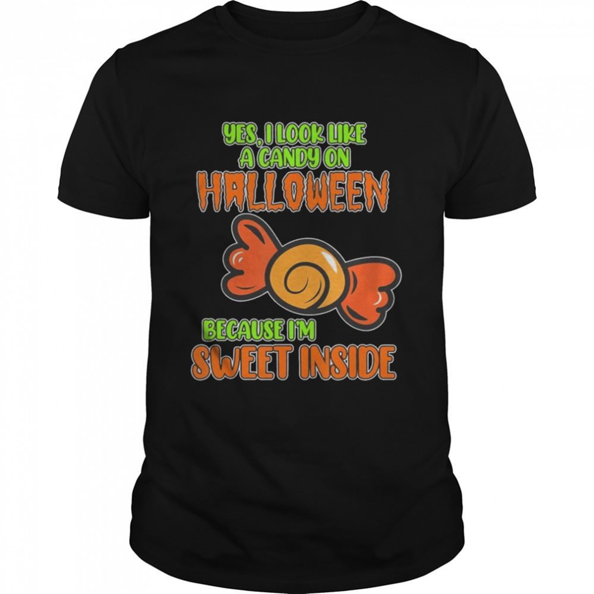 I Look Like Candy Halloween Pumpkin Ghost Skeleton Graphic T-shirt