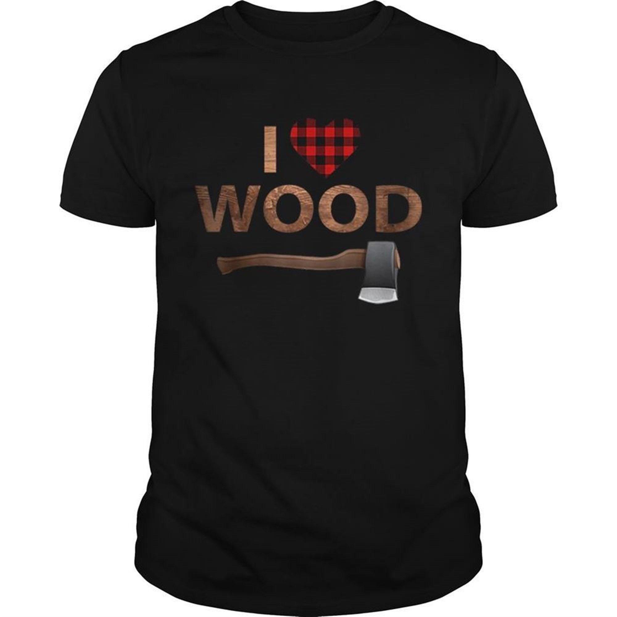 I Love Wood Lumberjack Heart Halloween Party Gift Shirt
