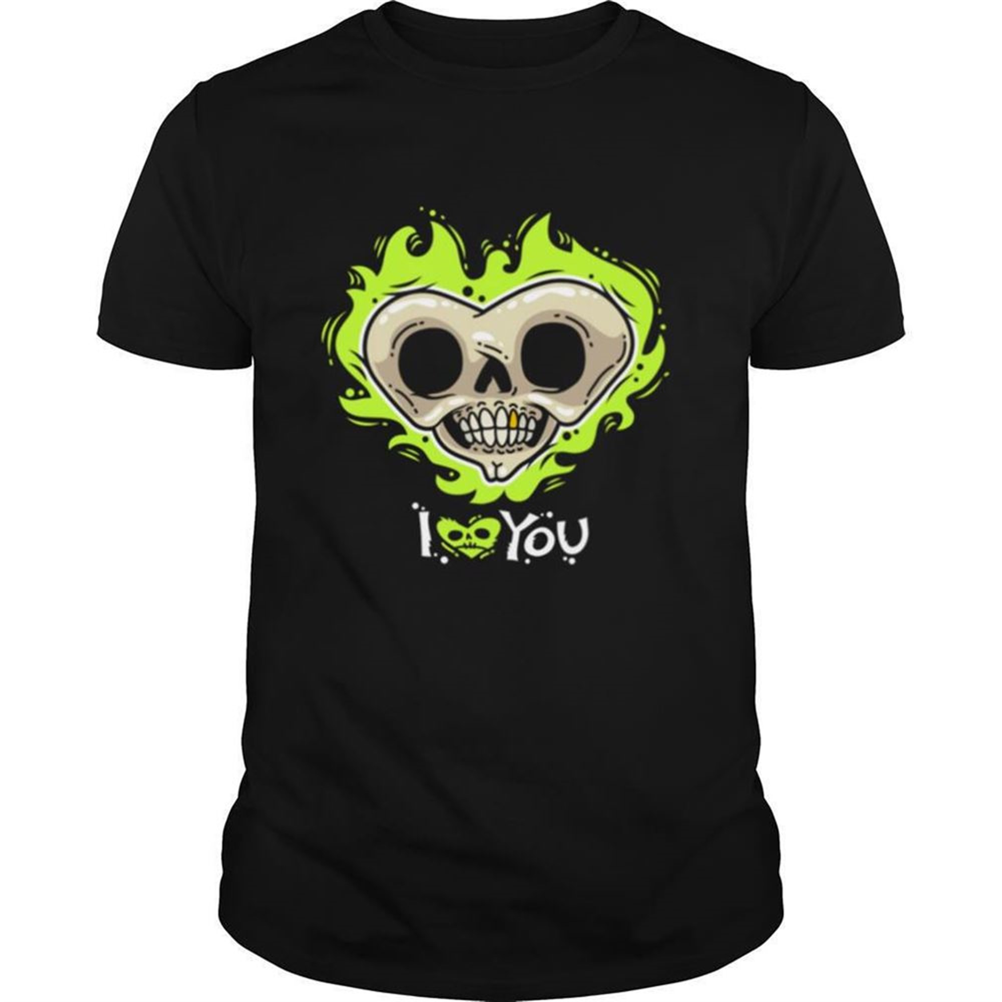 I Love You Skull Heart Halloween Day Shirt