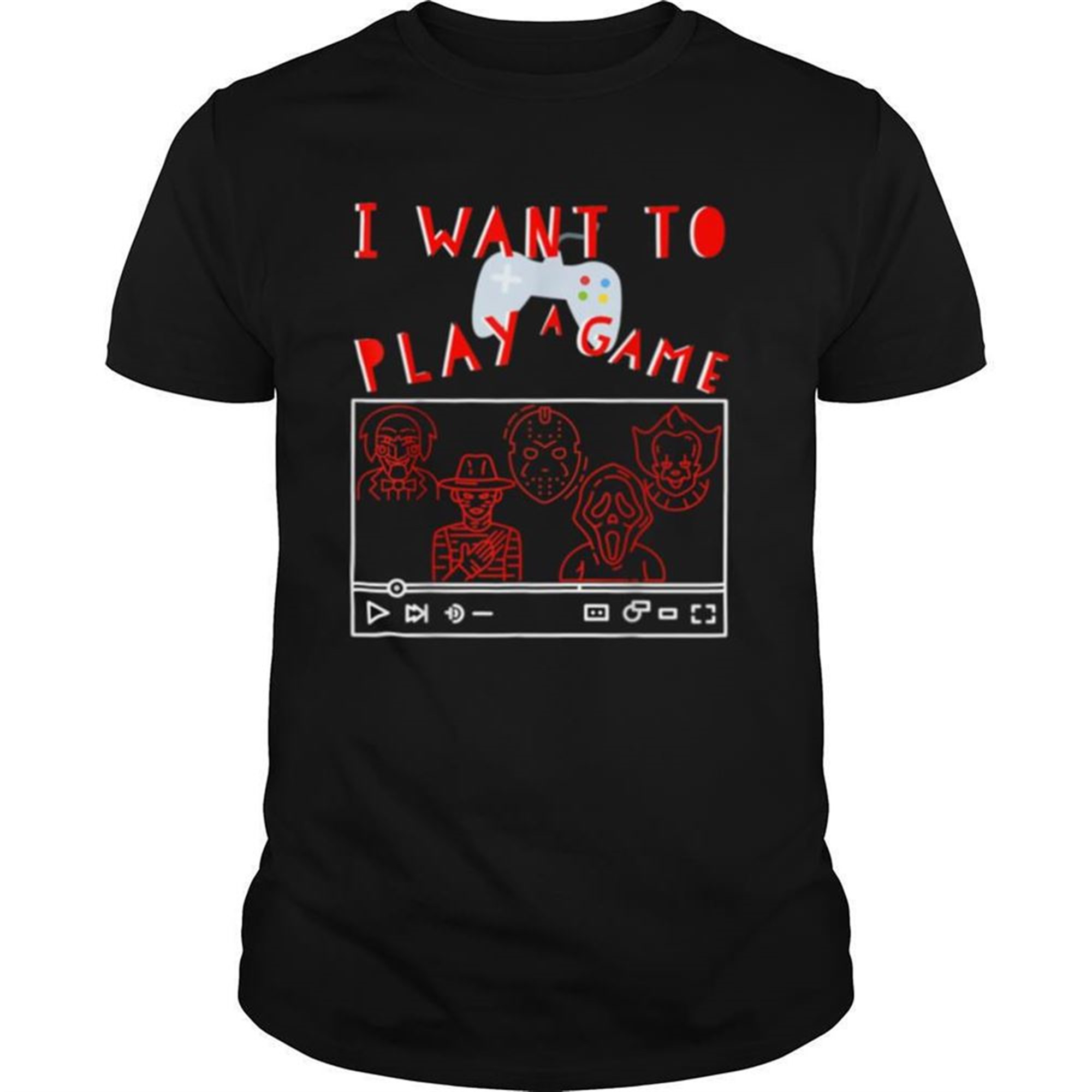 I Want To Play A Game Gamer Halloween Shirt