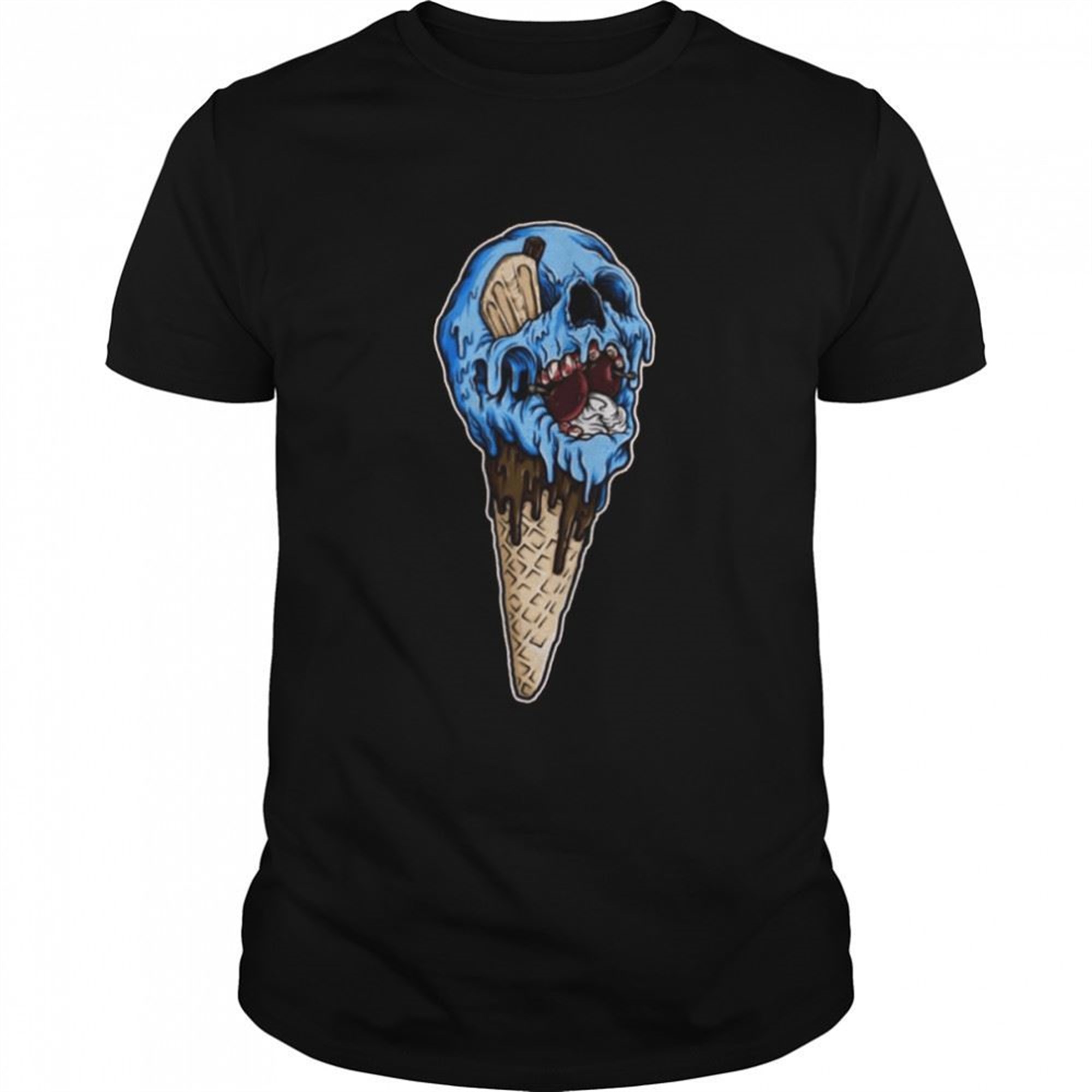 Ice Cream Zombie Skull Halloween Spooky Night Shirt