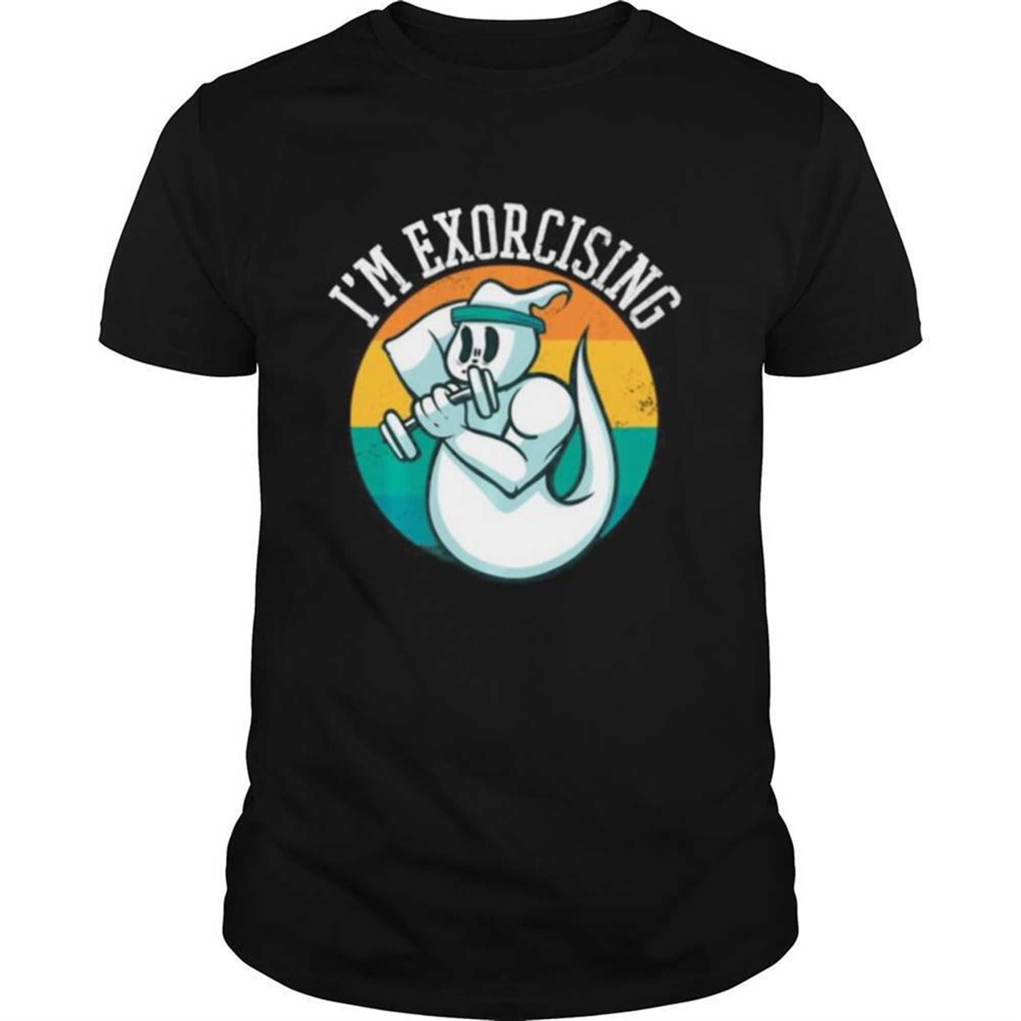 Im Exorcising Halloween Workout Gym Exercise Lifting Ghost Shirt