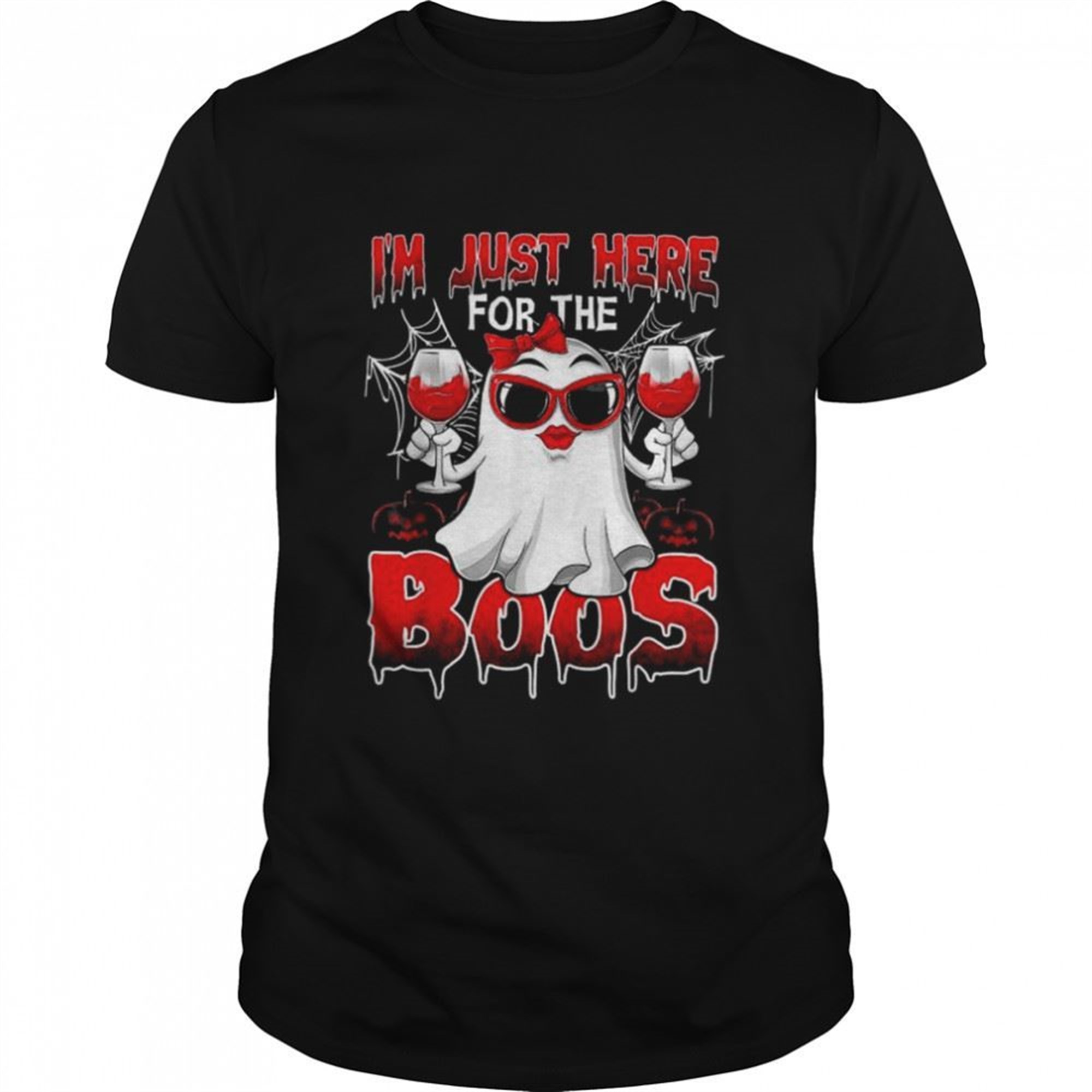 Im Just Here For The Boos Ghost Happy Halloween Shirt