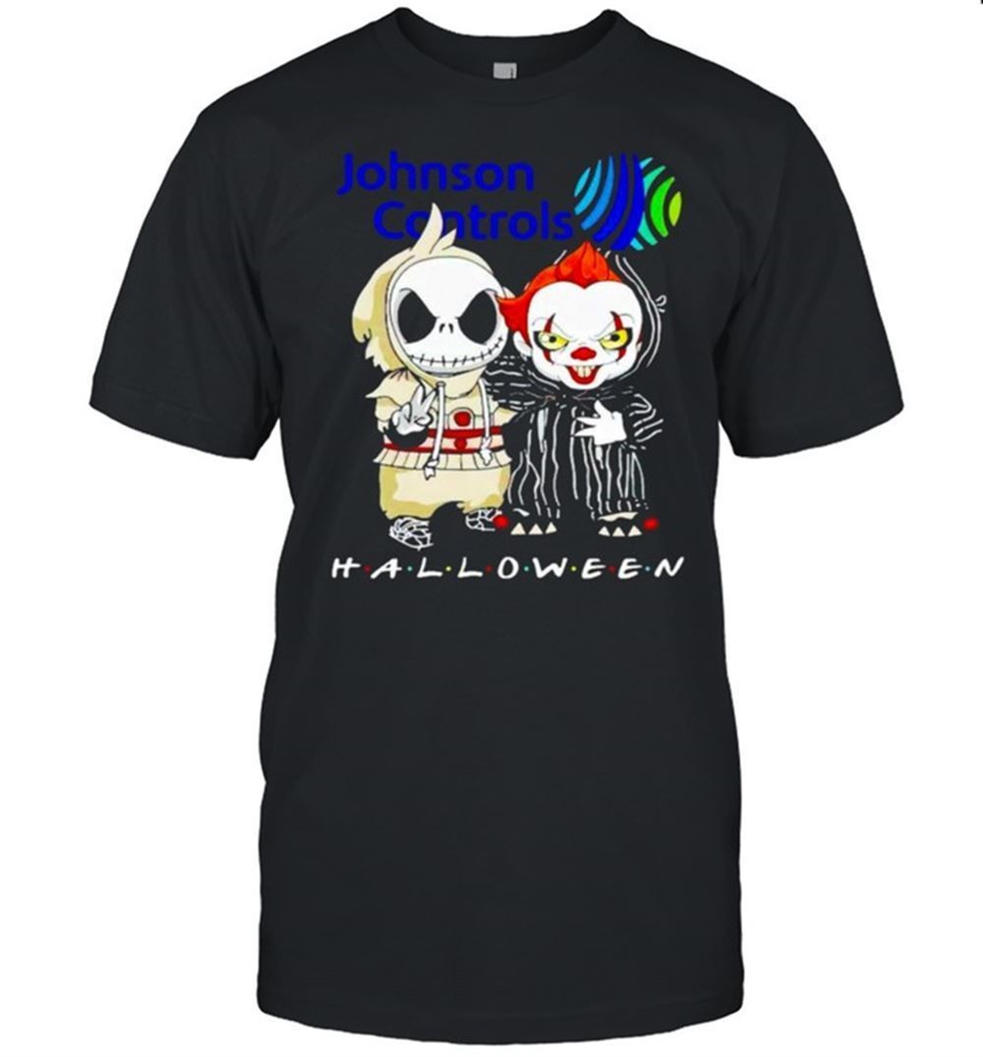 Jack Skellington And Pennywise Johnson Controls Halloween Shirt
