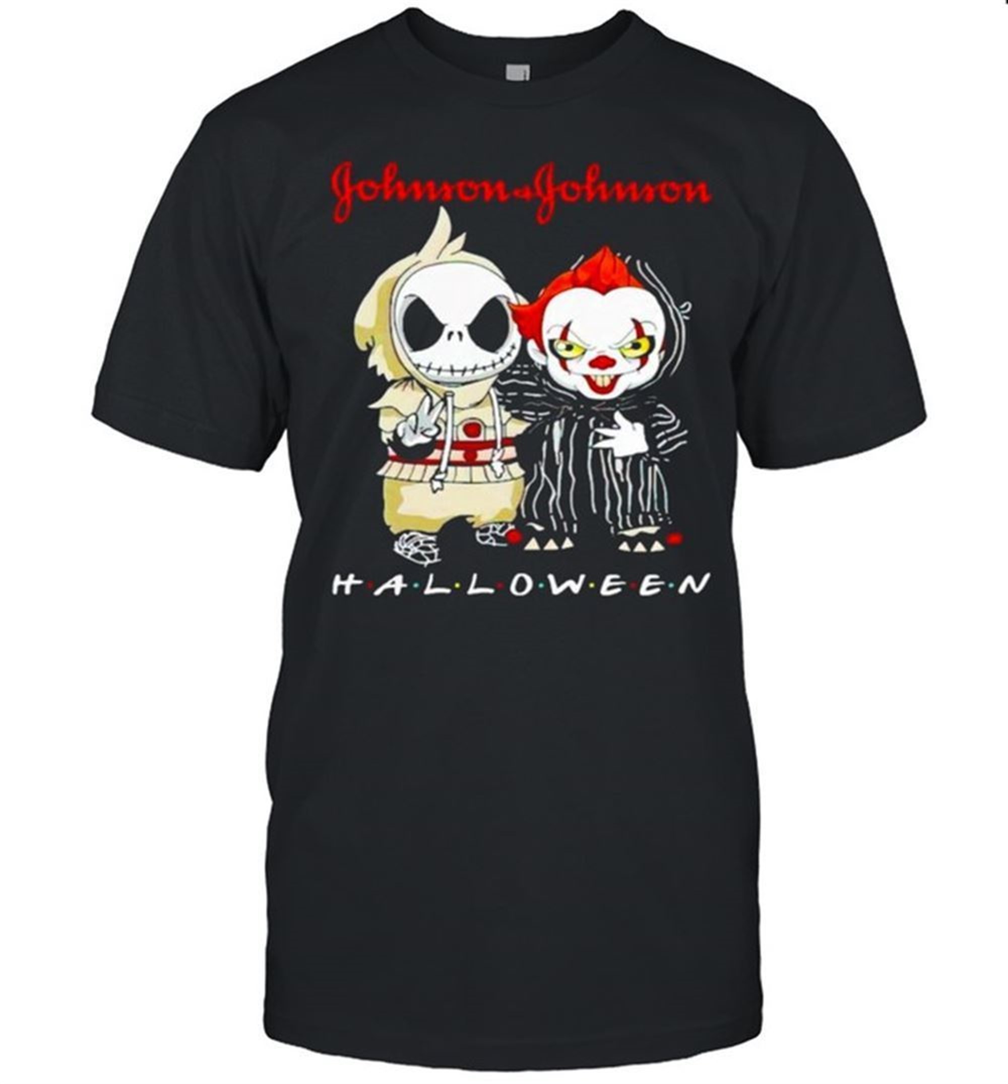 Jack Skellington And Pennywise Johnson Johnson Halloween Shirt