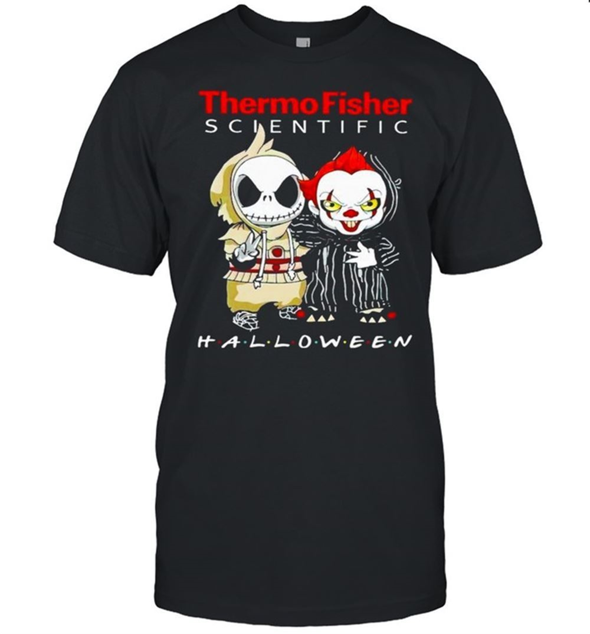 Jack Skellington And Pennywise Thermo Fisher Scientific Halloween Shirt
