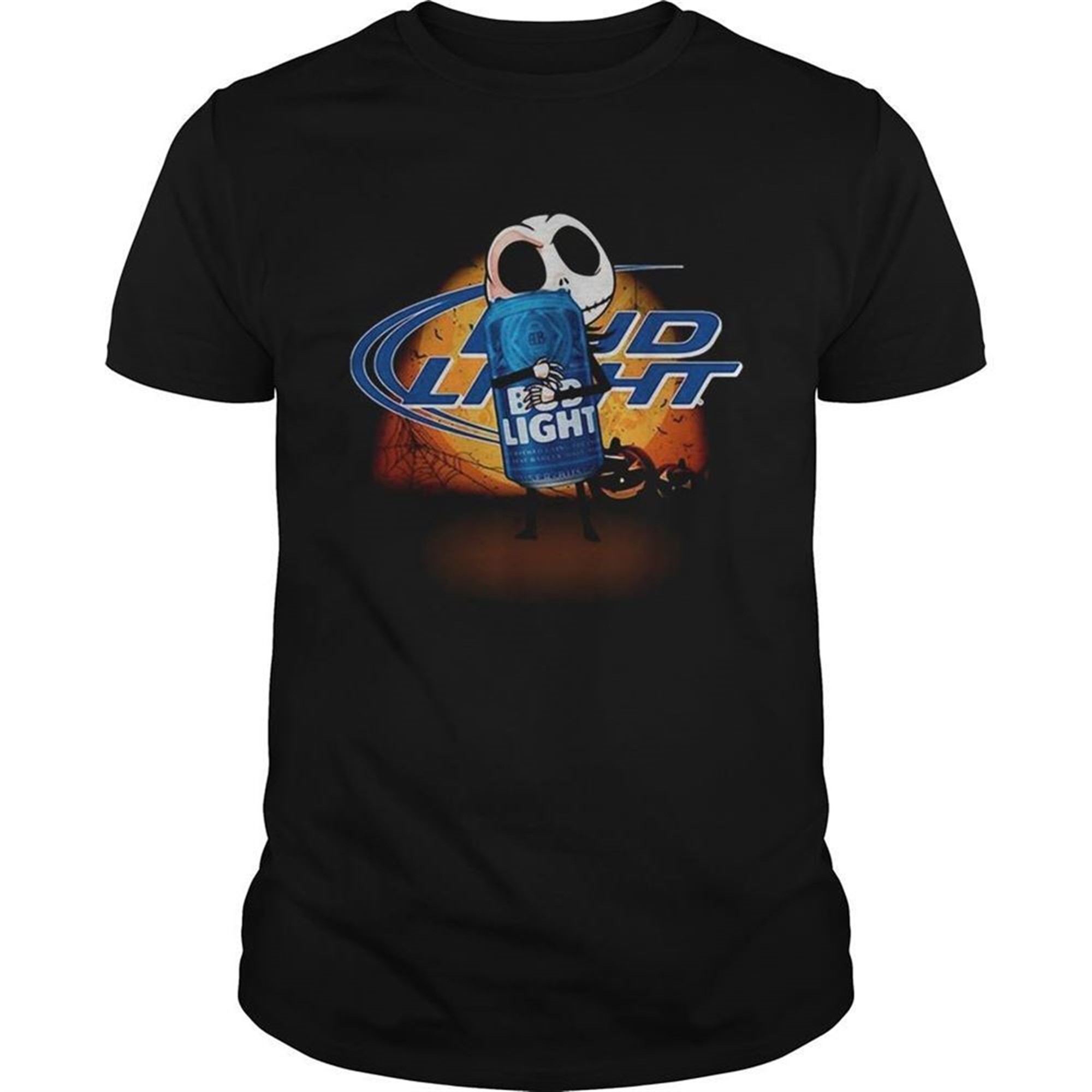 Jack Skellington Hug Bud Light Halloween Shirt