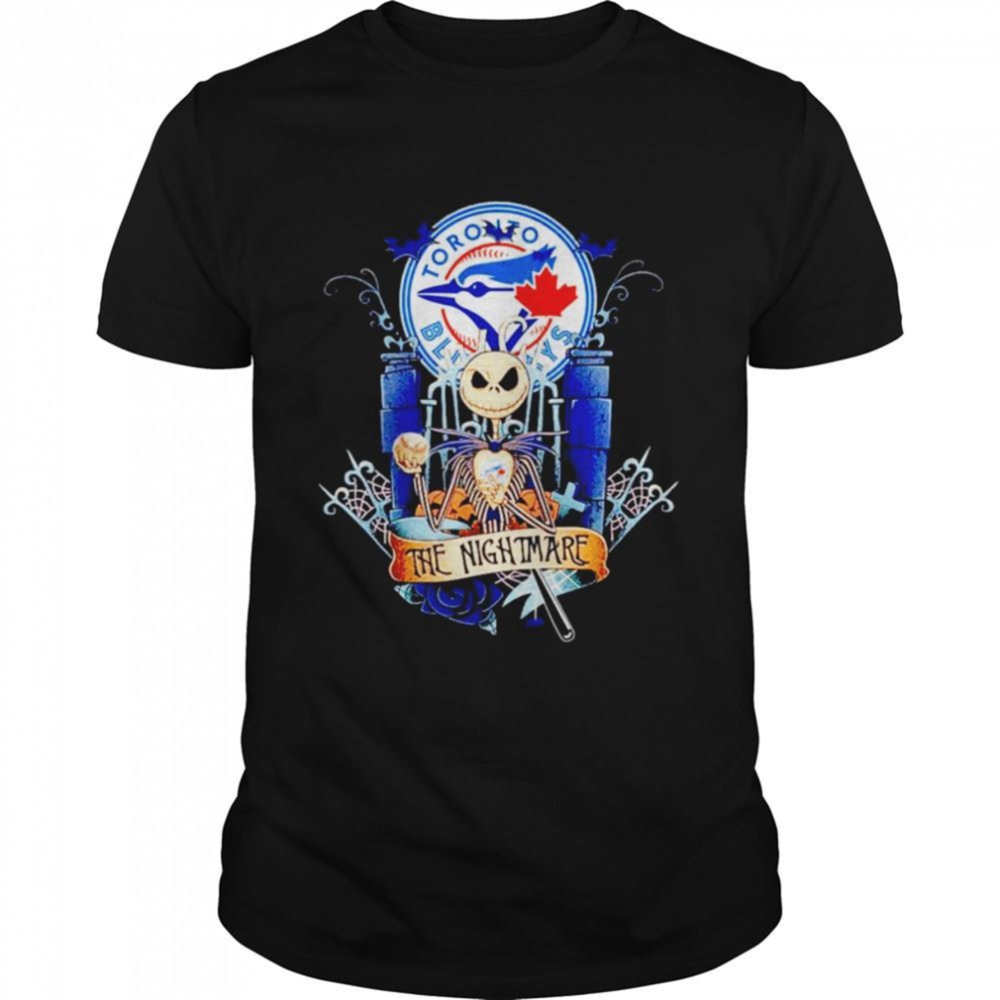 Jack Skellington Toronto Blue Jays The Nightmare Halloween Shirt