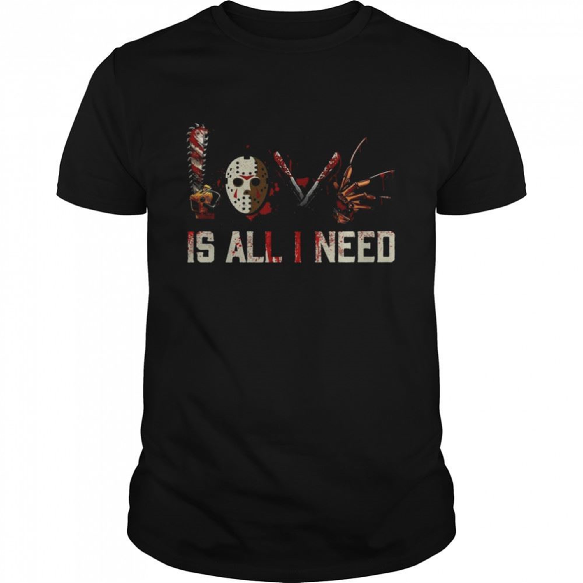 Jackson Horror Love Is All I Need Halloween Shirt