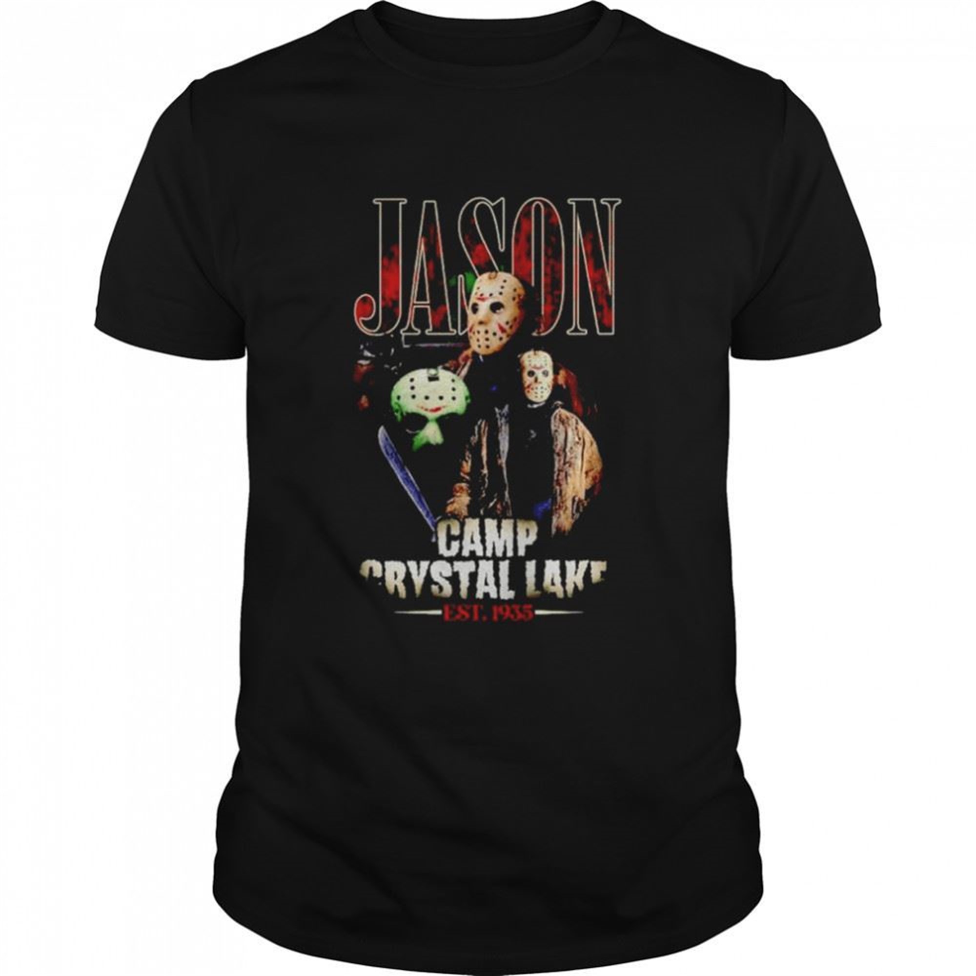 Jason Voorhees Friday The 13th Scary Movie Halloween Camp Crystal Lake Est 1935 Shirt