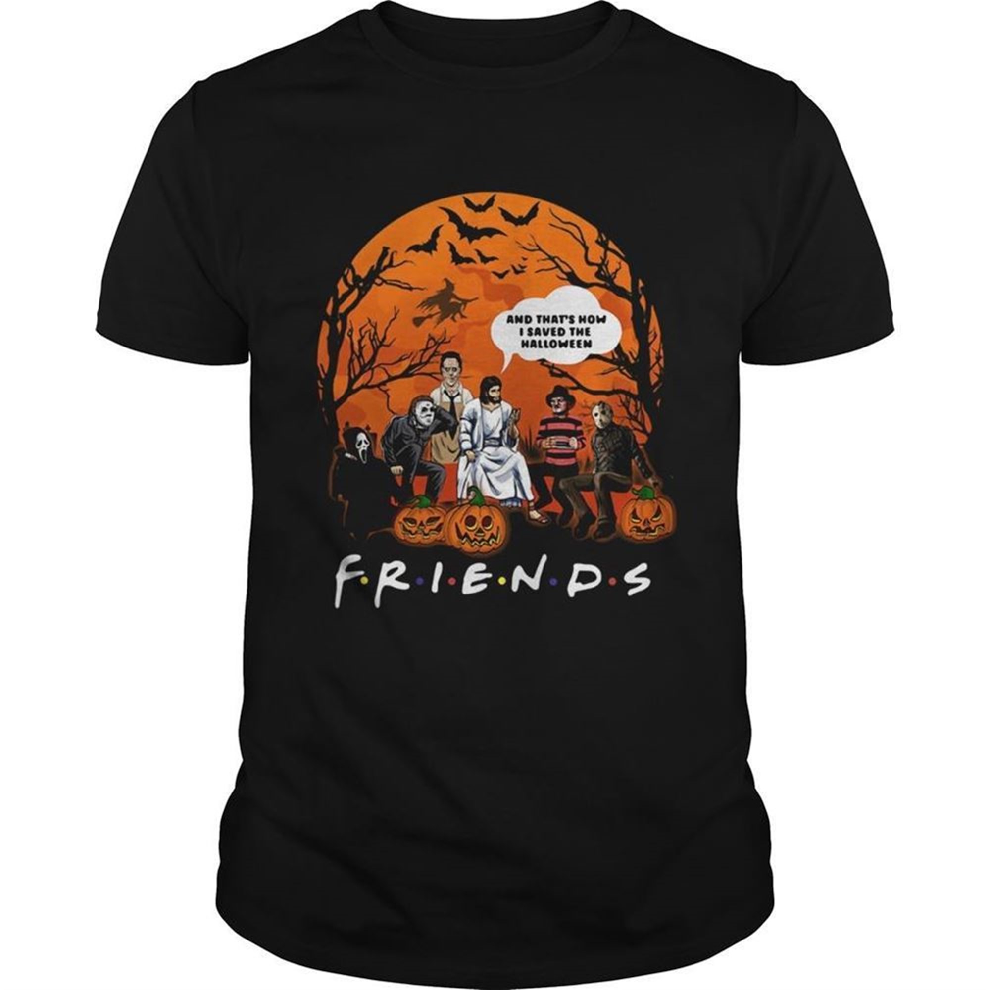 Jesus Thats How I Saved The Halloween Horror Characters Shirt
