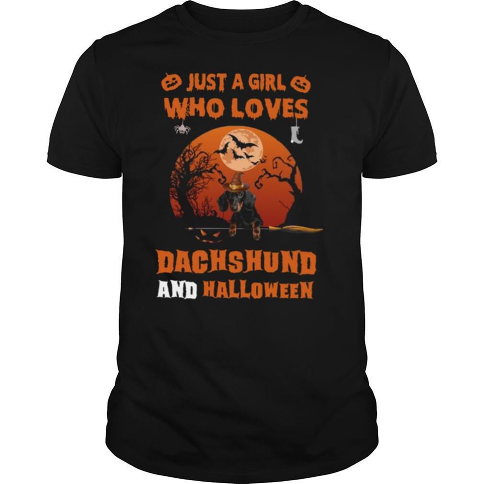 Just A Girl Who Loves Dachshund Halloween Shirt