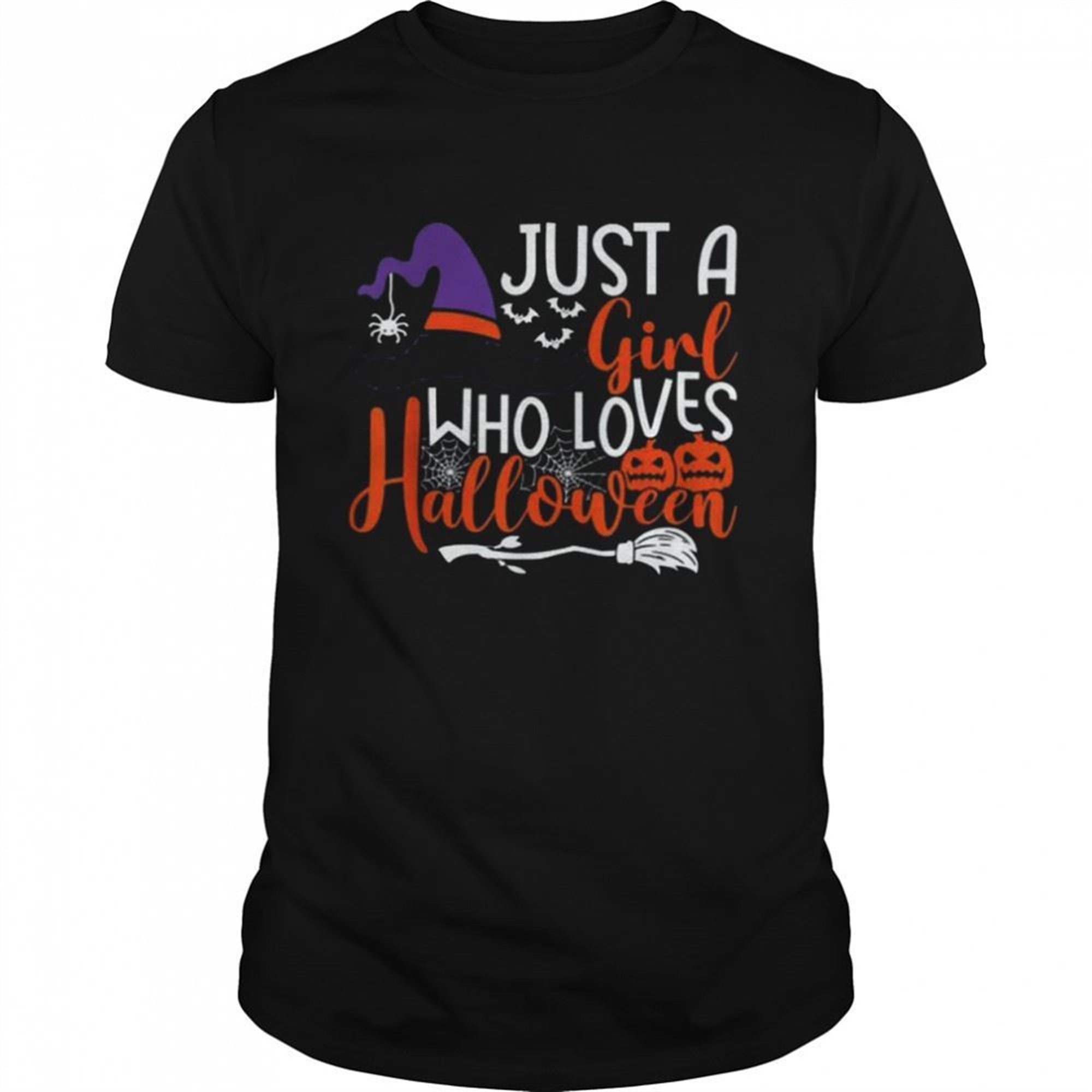 Just A Girl Who Loves Halloween Witch Shirt