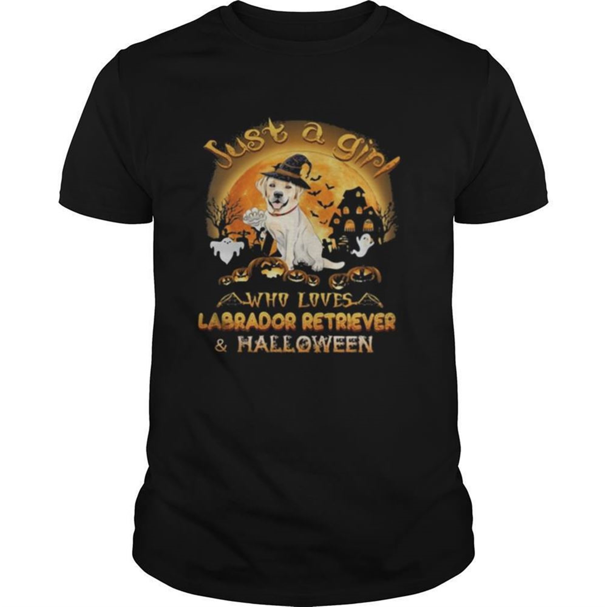 Just A Girl Who Loves Labrador Retriever And Halloween Shirt