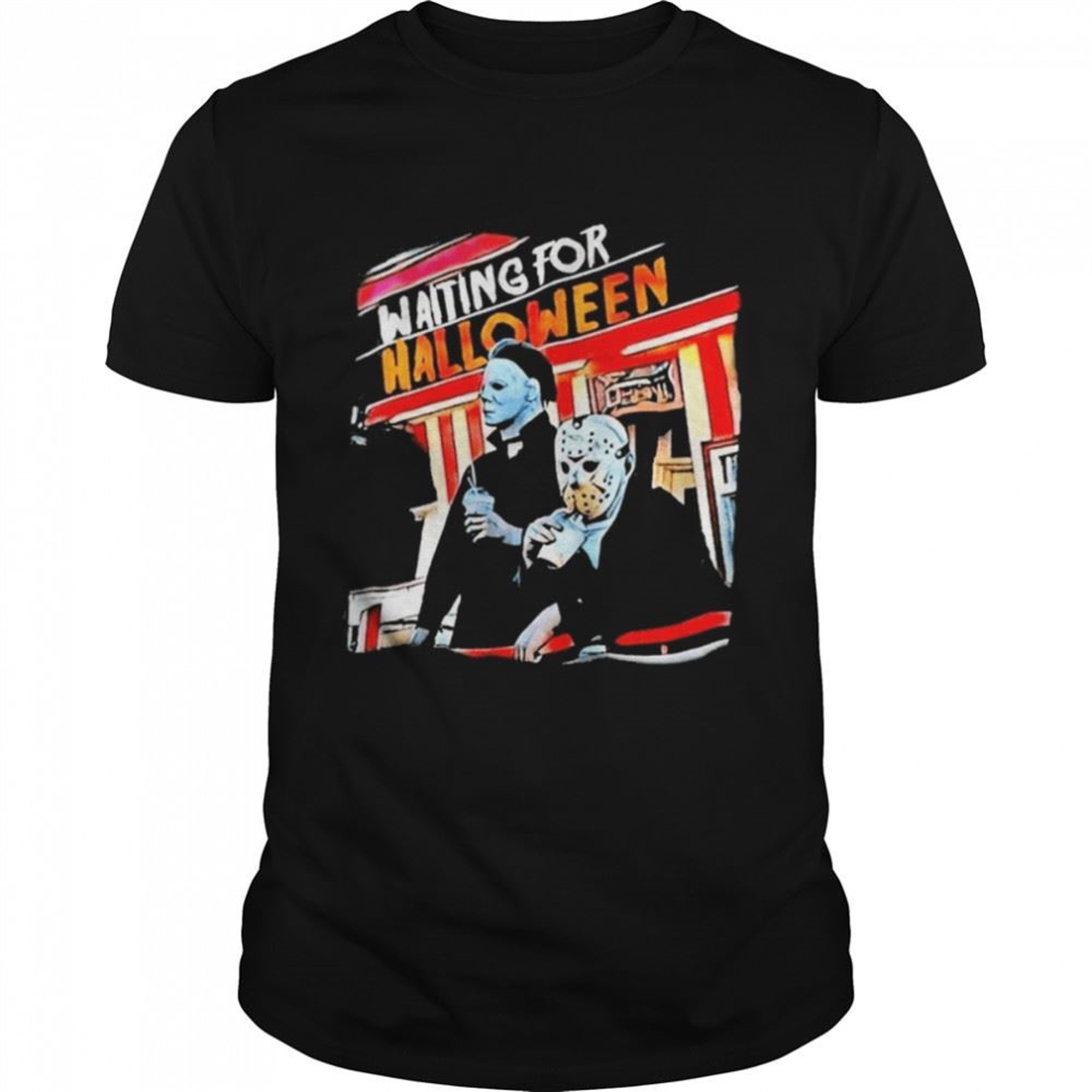 Killer Mask Waiting For Halloween Horror Movies T-shirt
