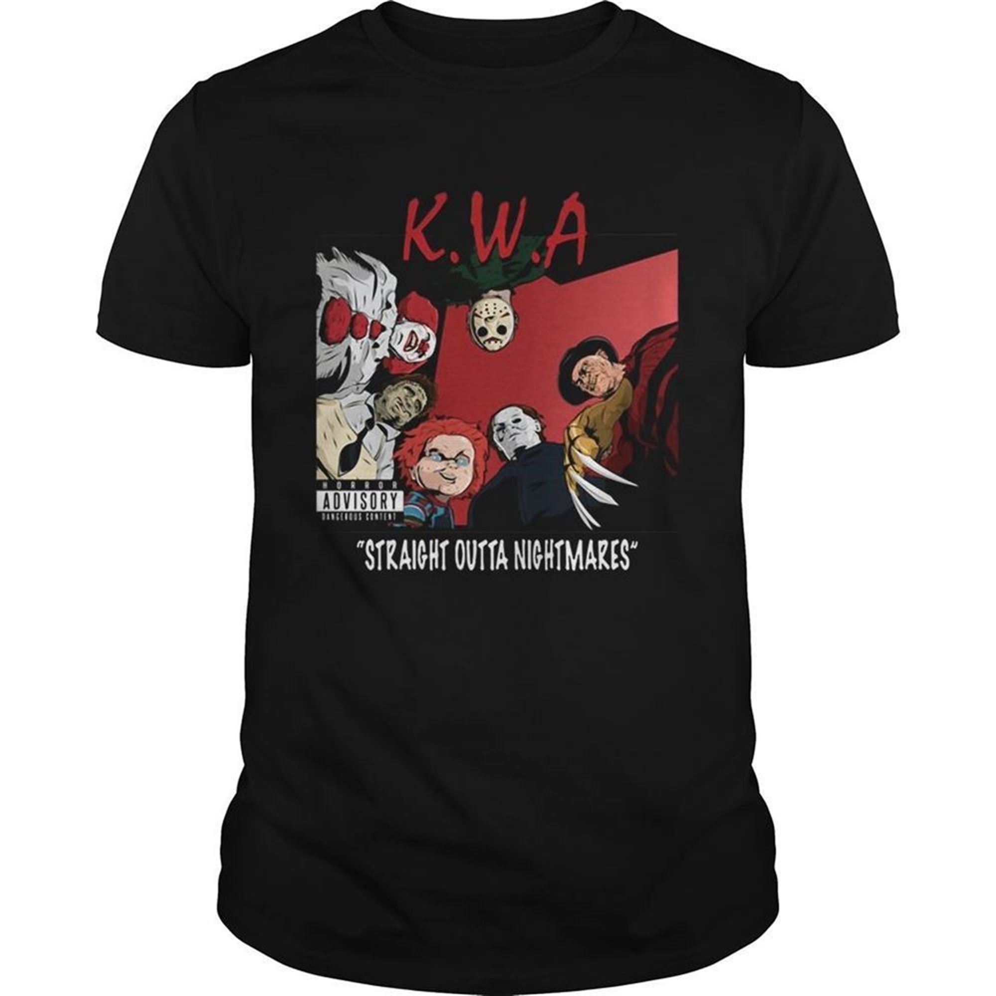 Kwa Straight Outta Nightmares Nwa Parody Halloween Shirt