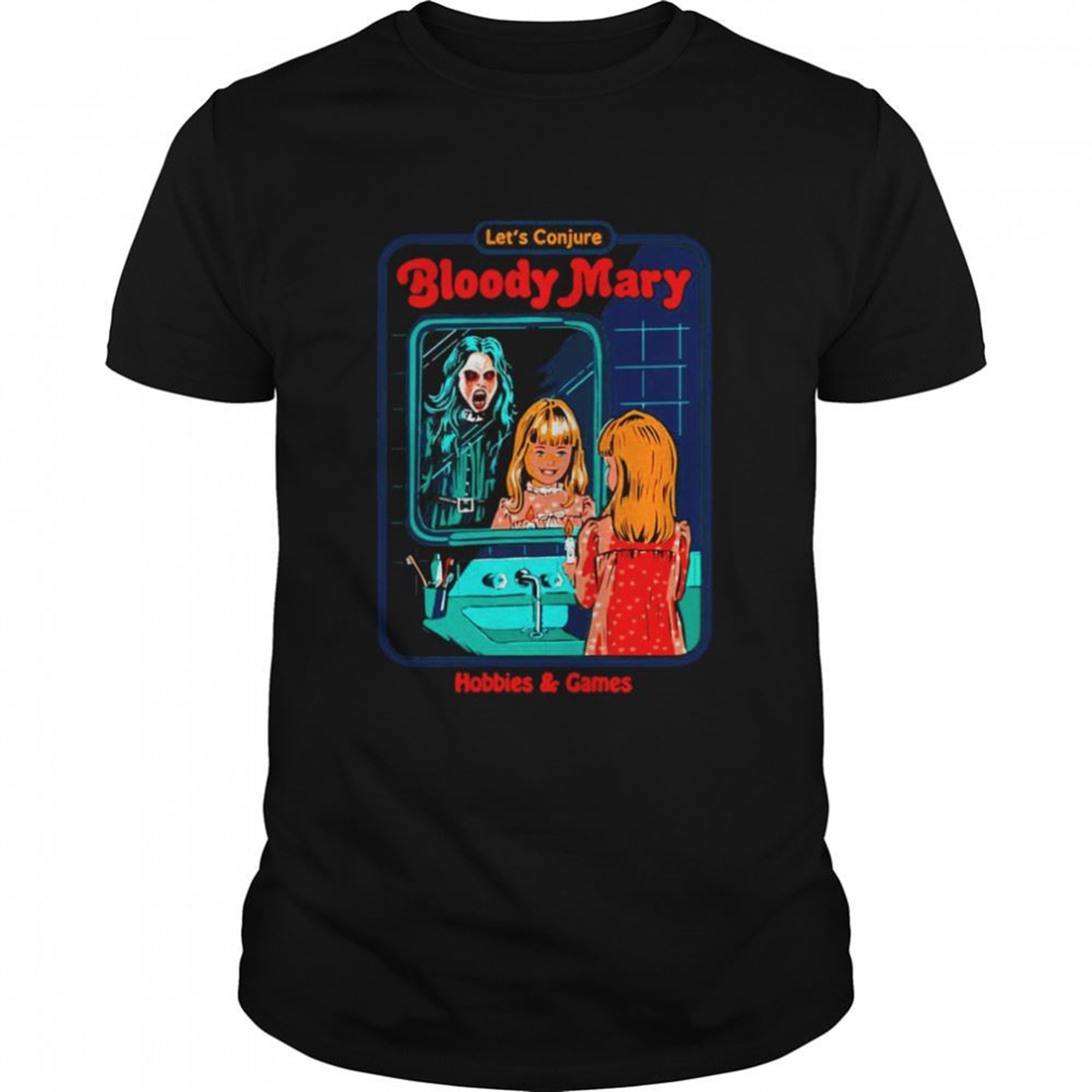 Lets Conjure Bloody Mary Vintage Art Halloween Kid Shirt