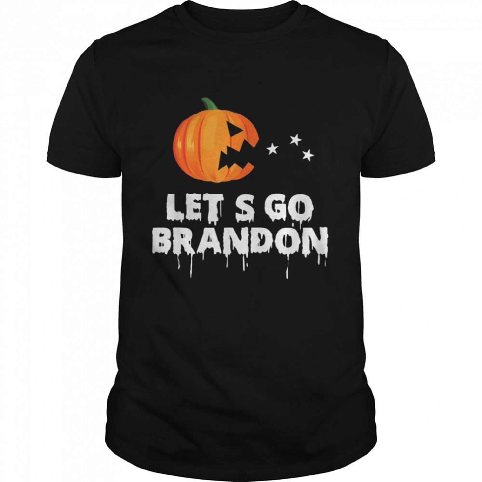 Lets Go Brandon Pumpkin Jack O Lantern Halloween Shirt