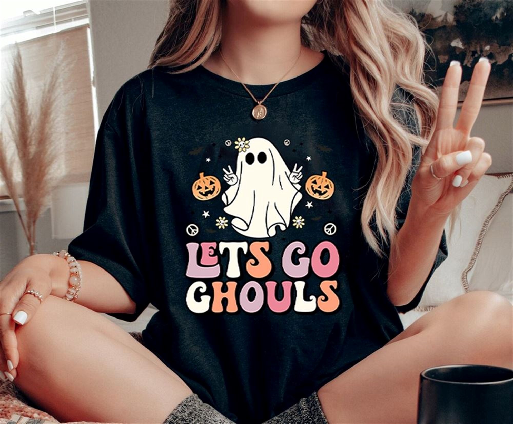 Lets Go Ghouls Shirt Vintage Halloween Shirt Retro Fall Shirt Fall Shirt Vintage Ghost Shirt Cute Halloween Tee Retro Fall Halloween