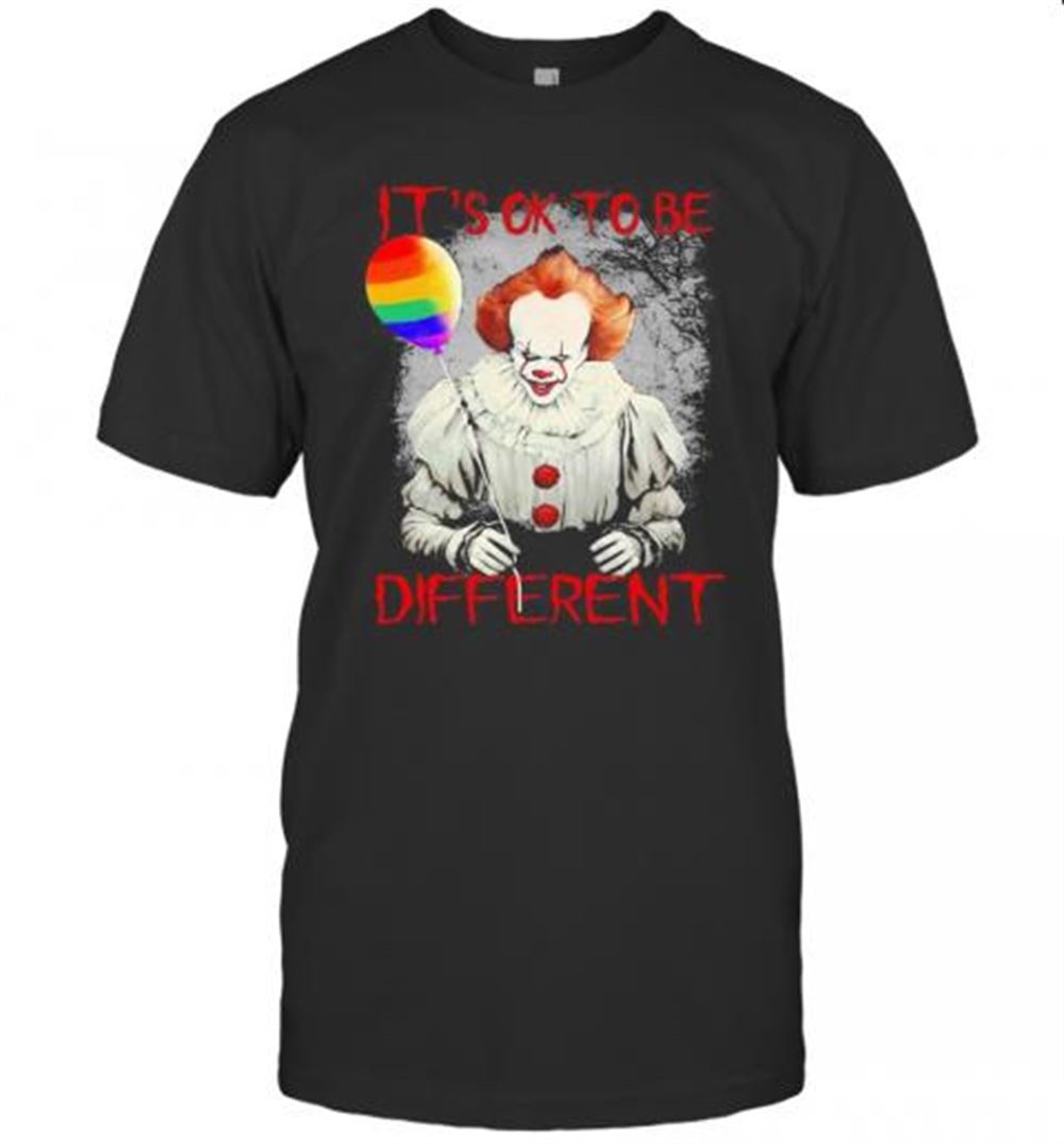 Lgbt Halloween Pennywise It’s Ok To Be Different T-shirt