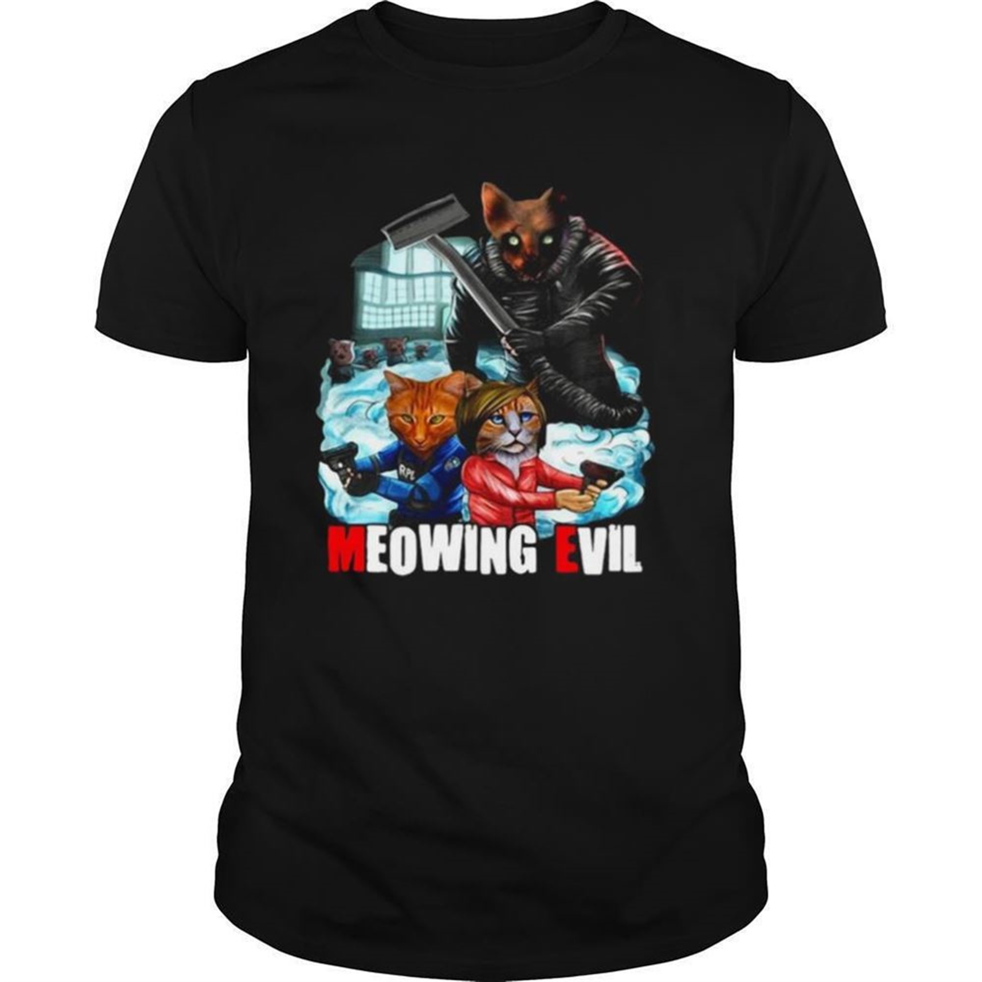 Meowing Evil Halloween Shirt