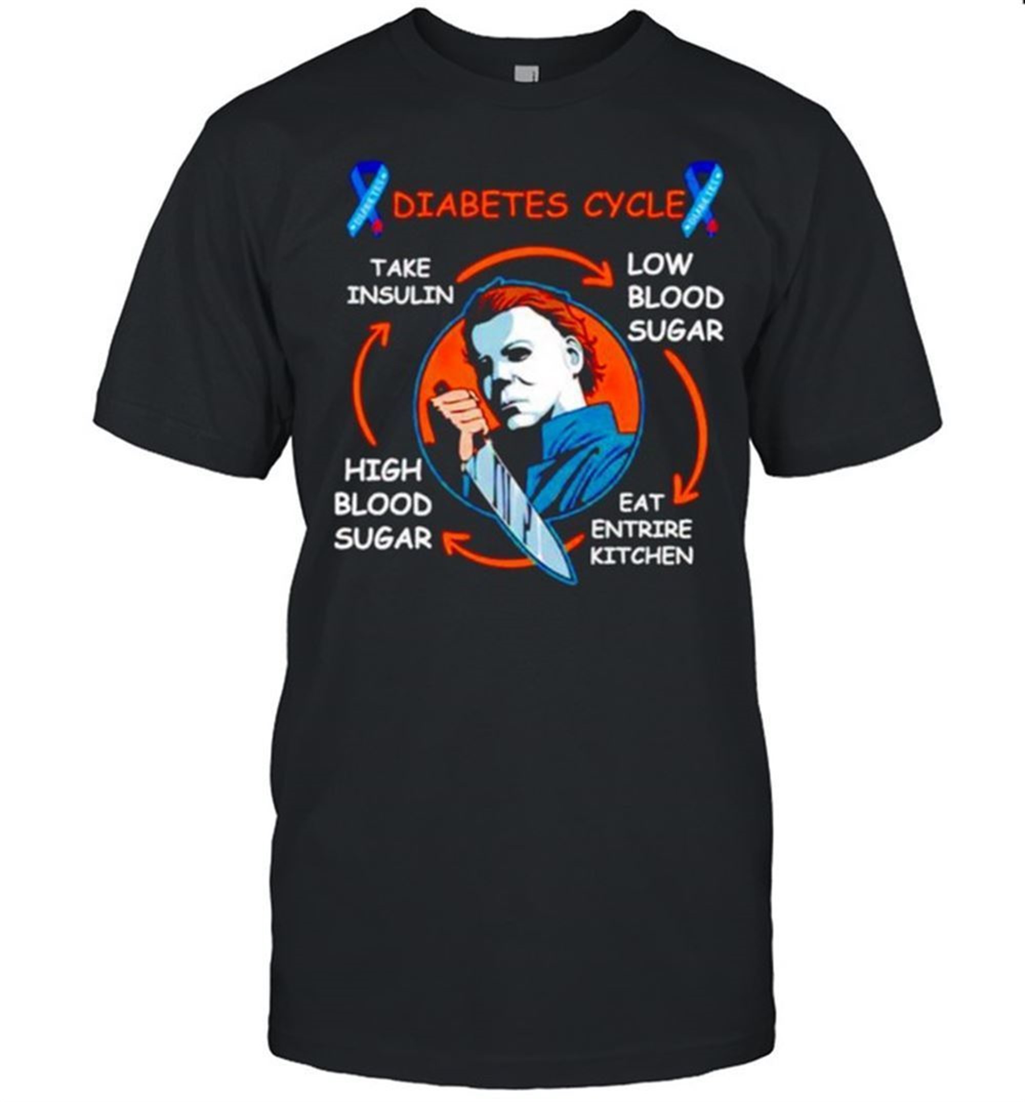 Michael Myers Diabetic Cycle Halloween Shirt