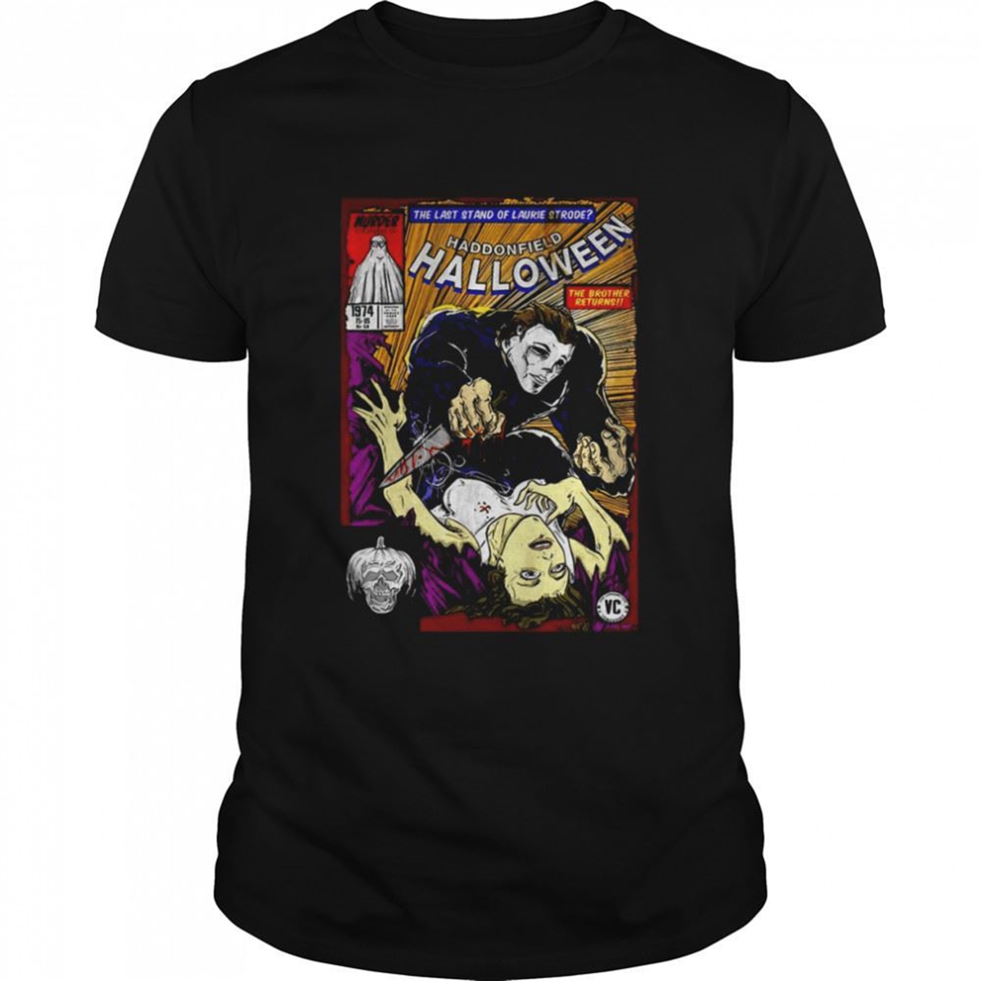 Michael Myers Haddonfield Book Cover Scary Movie Halloween Shirt