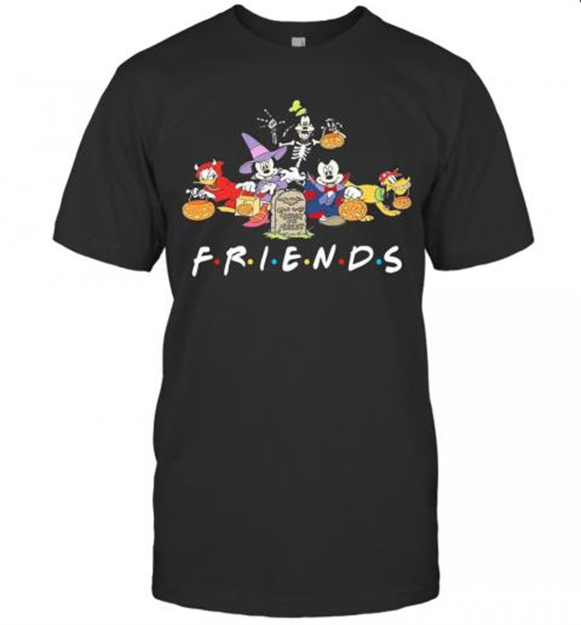 Mickey Mouse Friends Trick Or Treat Halloween Friends T-shirt