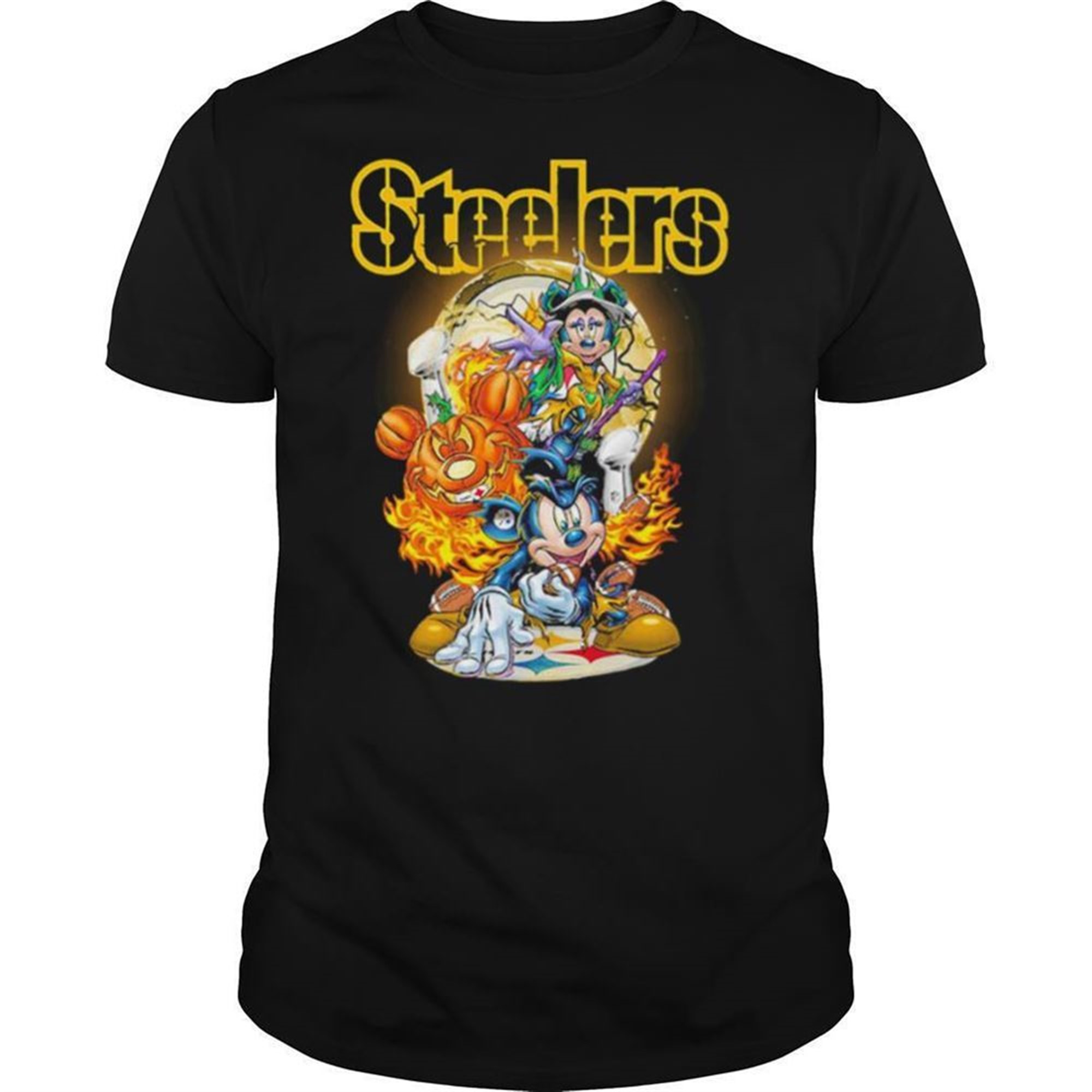 Mickey Mouse Pumpkin Pittsburgh Steelers Halloween Shirt