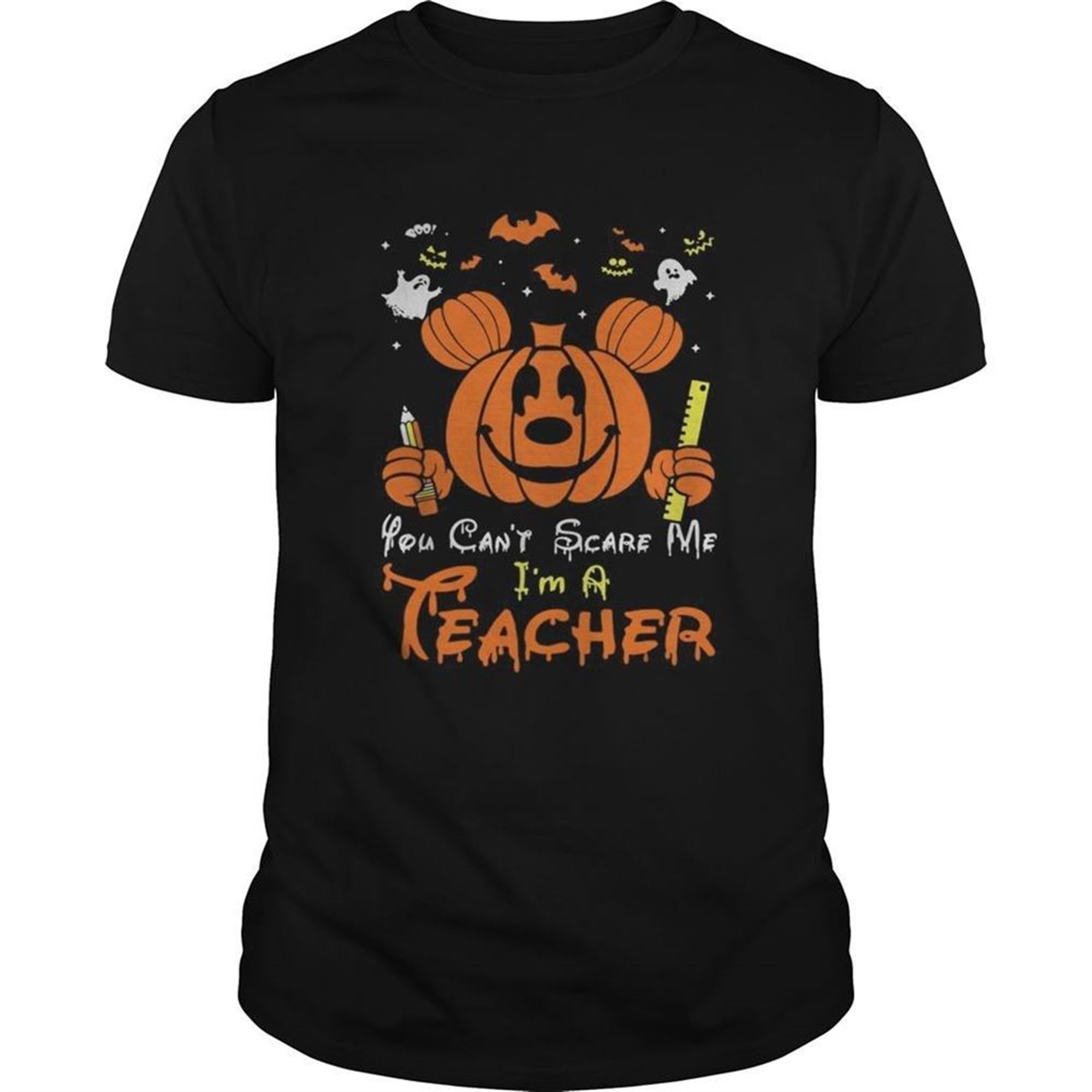 Mickey Mouse You Cant Scare Me Im A Teacher Halloween Shirt