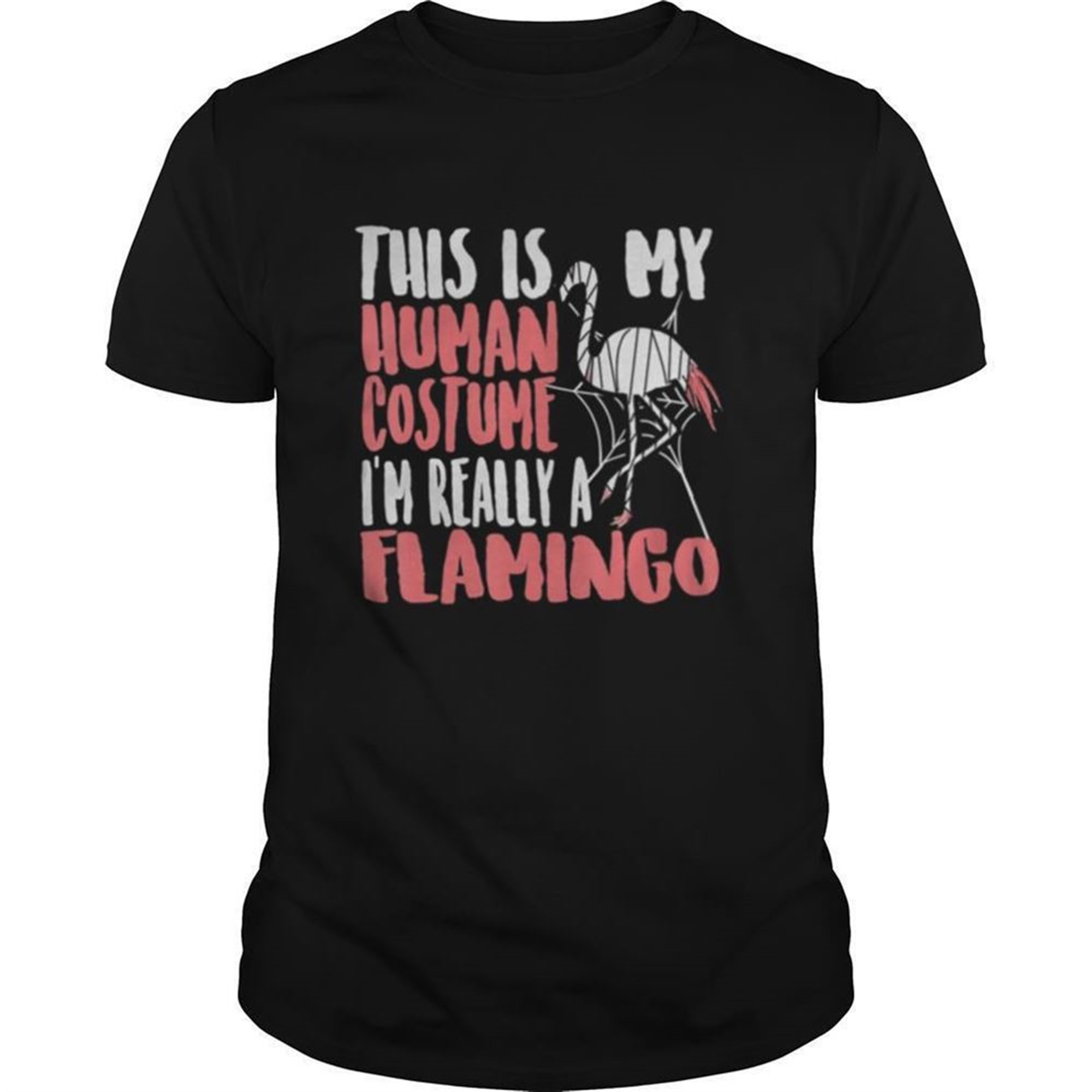 My Human Costume Im Really A Flamingo Mummy Cute Halloween Shirt
