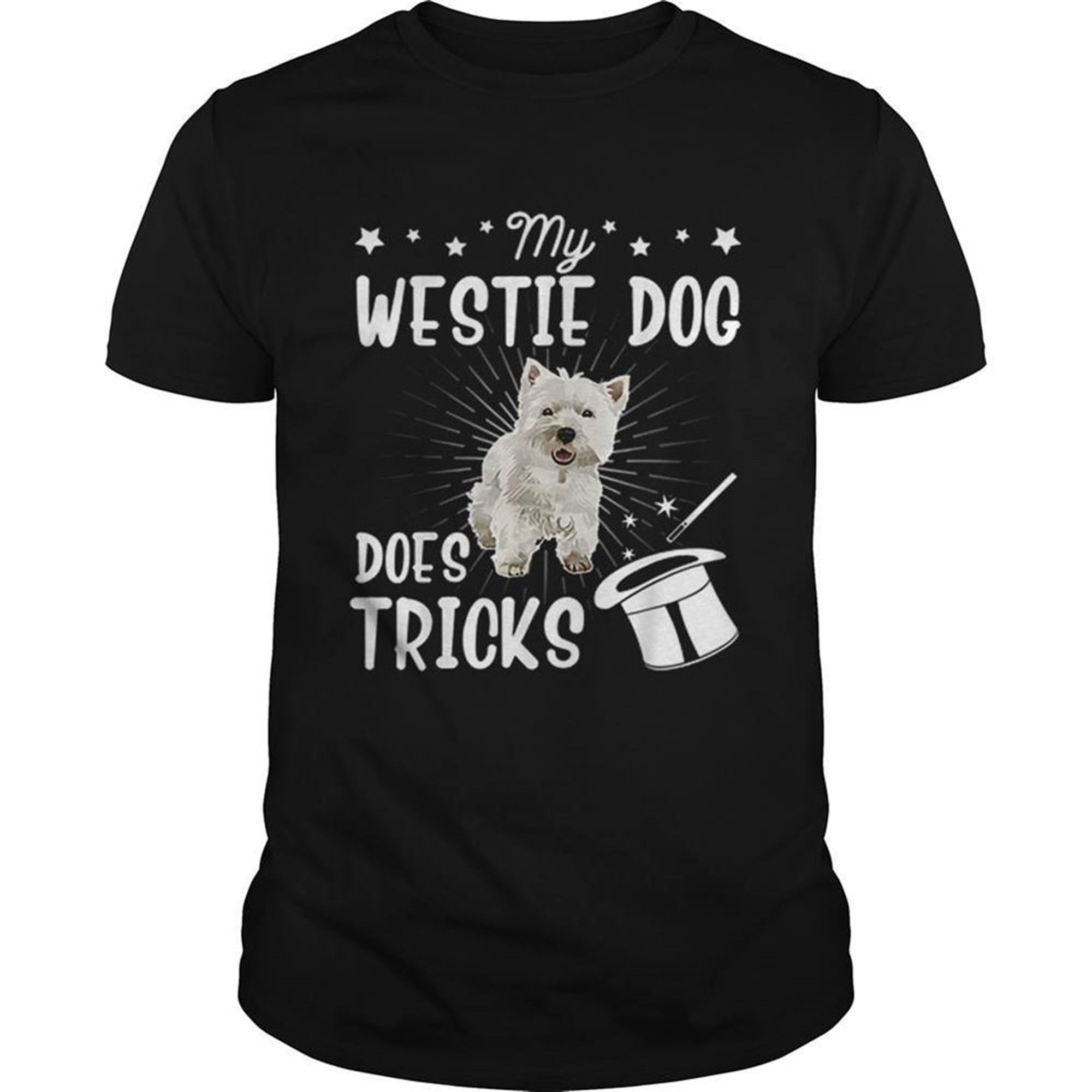 My Westie Does Tricks Halloween Dad Mom Dog Retro Shirt
