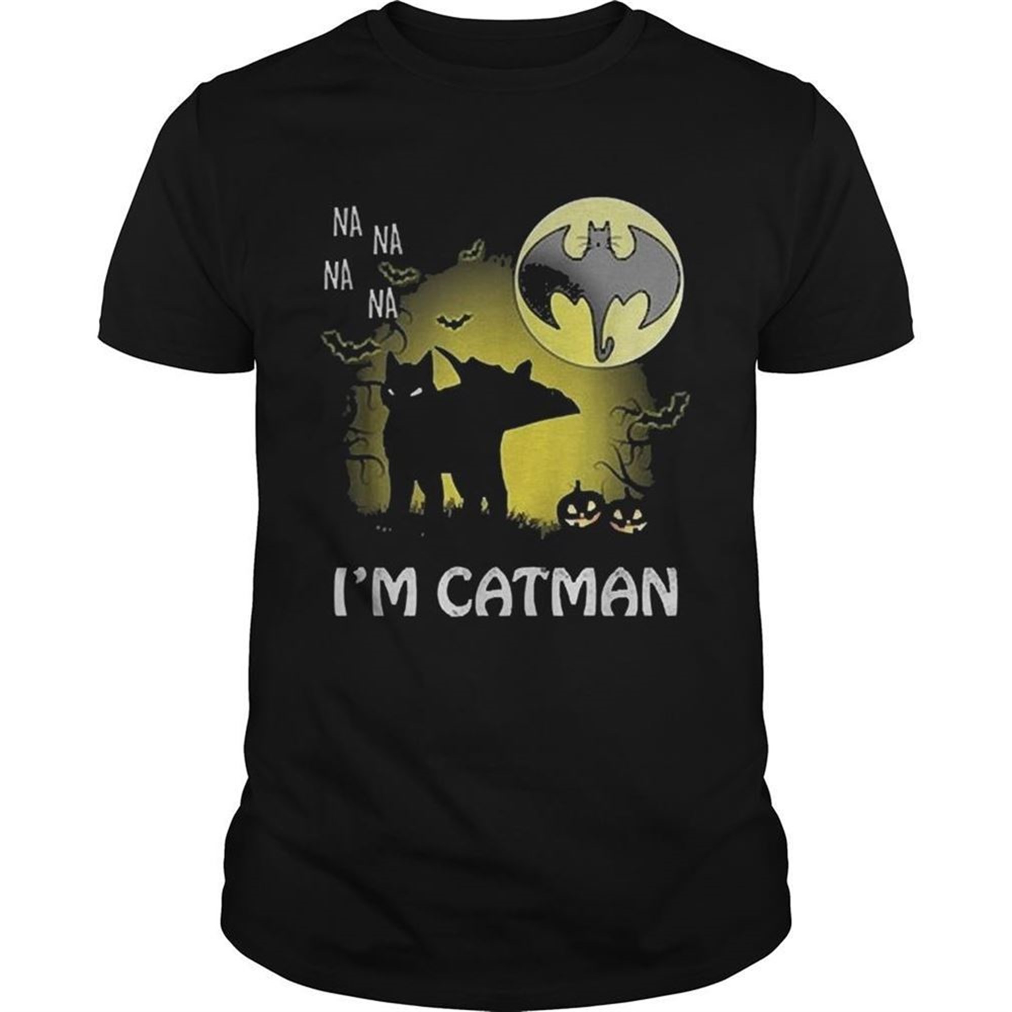 Na Na Na Na Im Catman Black Halloween Moon Shirt
