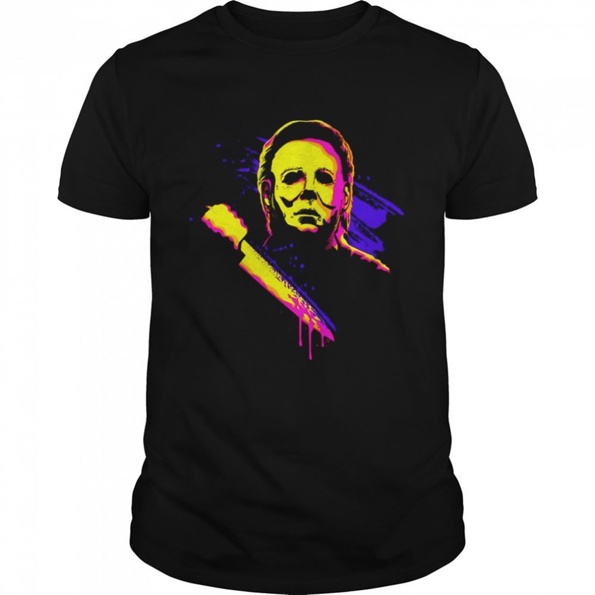 Neon Michael Myers Halloween 80s 90s Horror Shirt